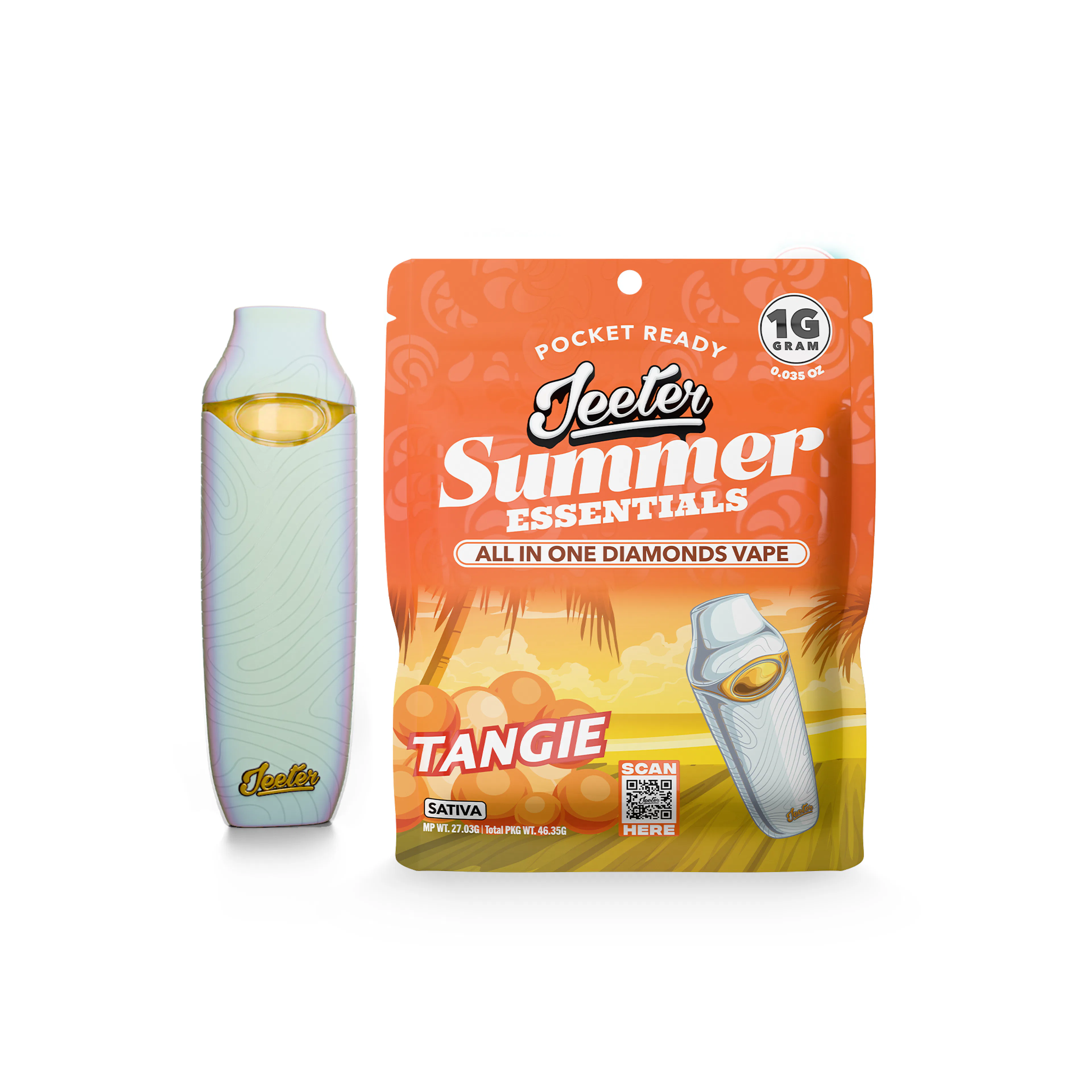 *Summer Essentials* Tangie (S) | Jeeter | 1g Disposable Liquid Diamond Cartridge