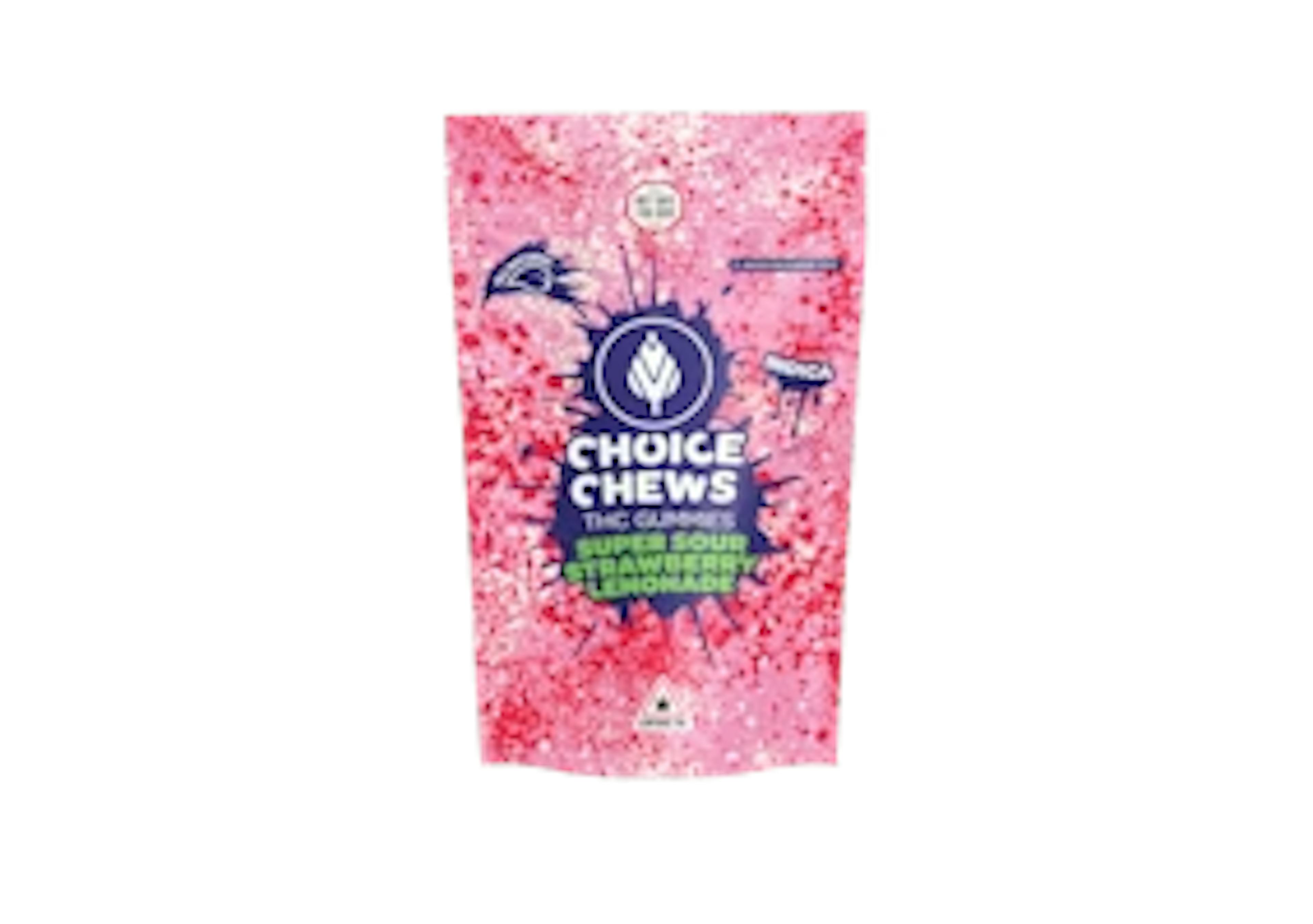 Super Sour Strawberry Lemonade (I) | Choice Chews | 100mg 20pk Gummies