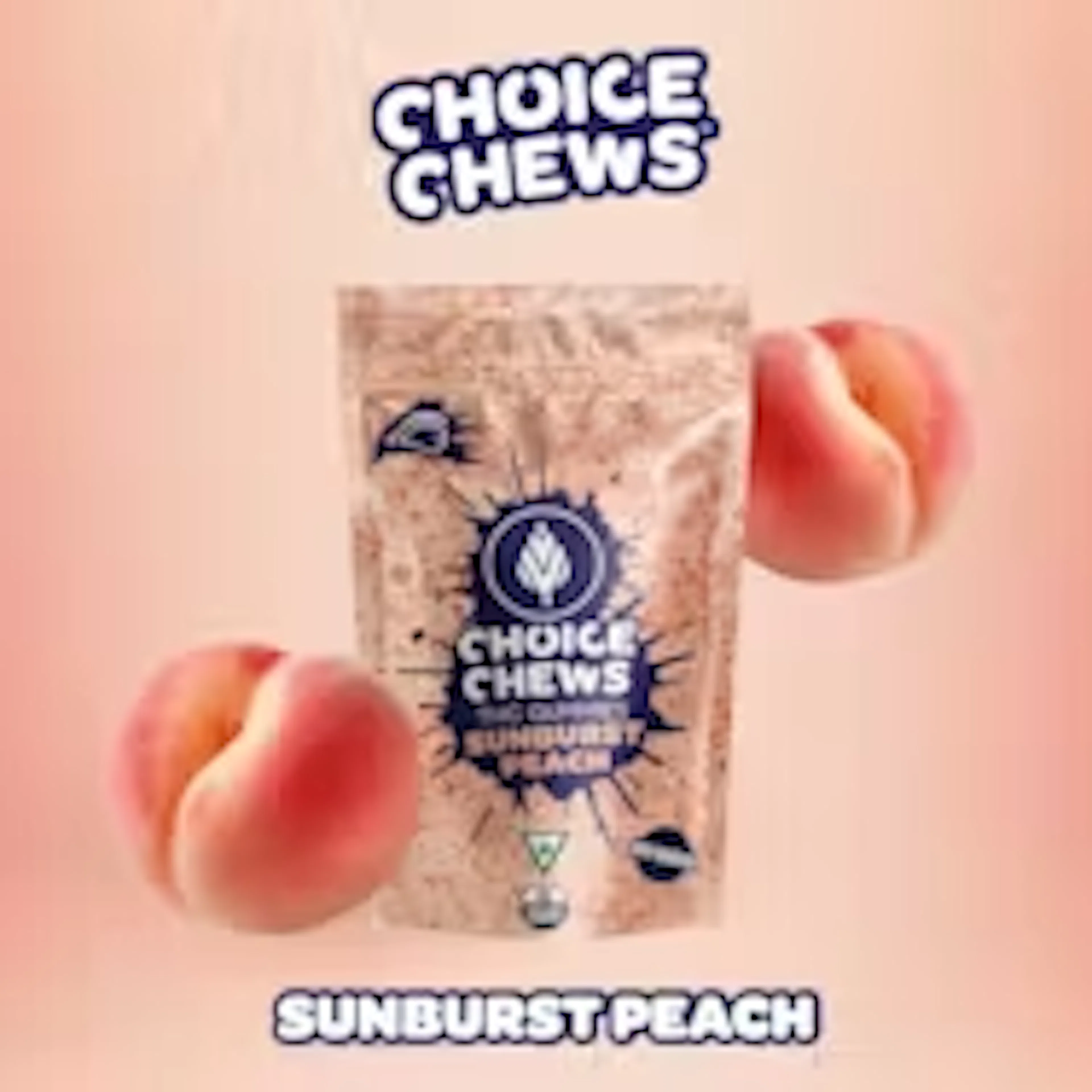 Sunburst Peach (H) | Choice Chews | 100mg 20pk Gummies