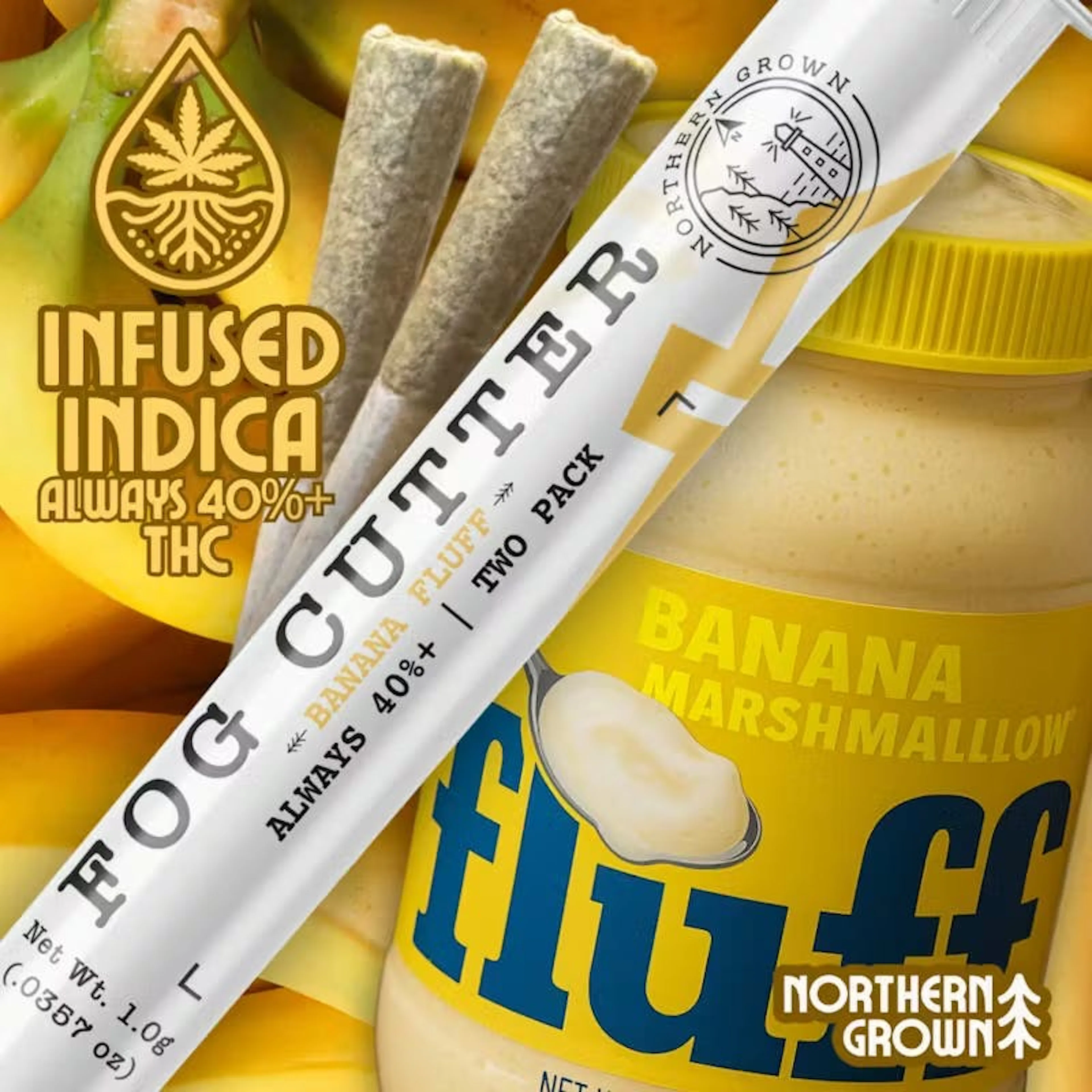 Banana Fluff (I) | Fog Cutter | 0.5g 2pk Infused Pre-Rolls