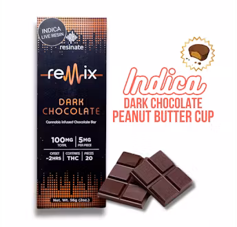 Peanut Butter Cup Dark Chocolate Bar (I) | Remix | 100mg