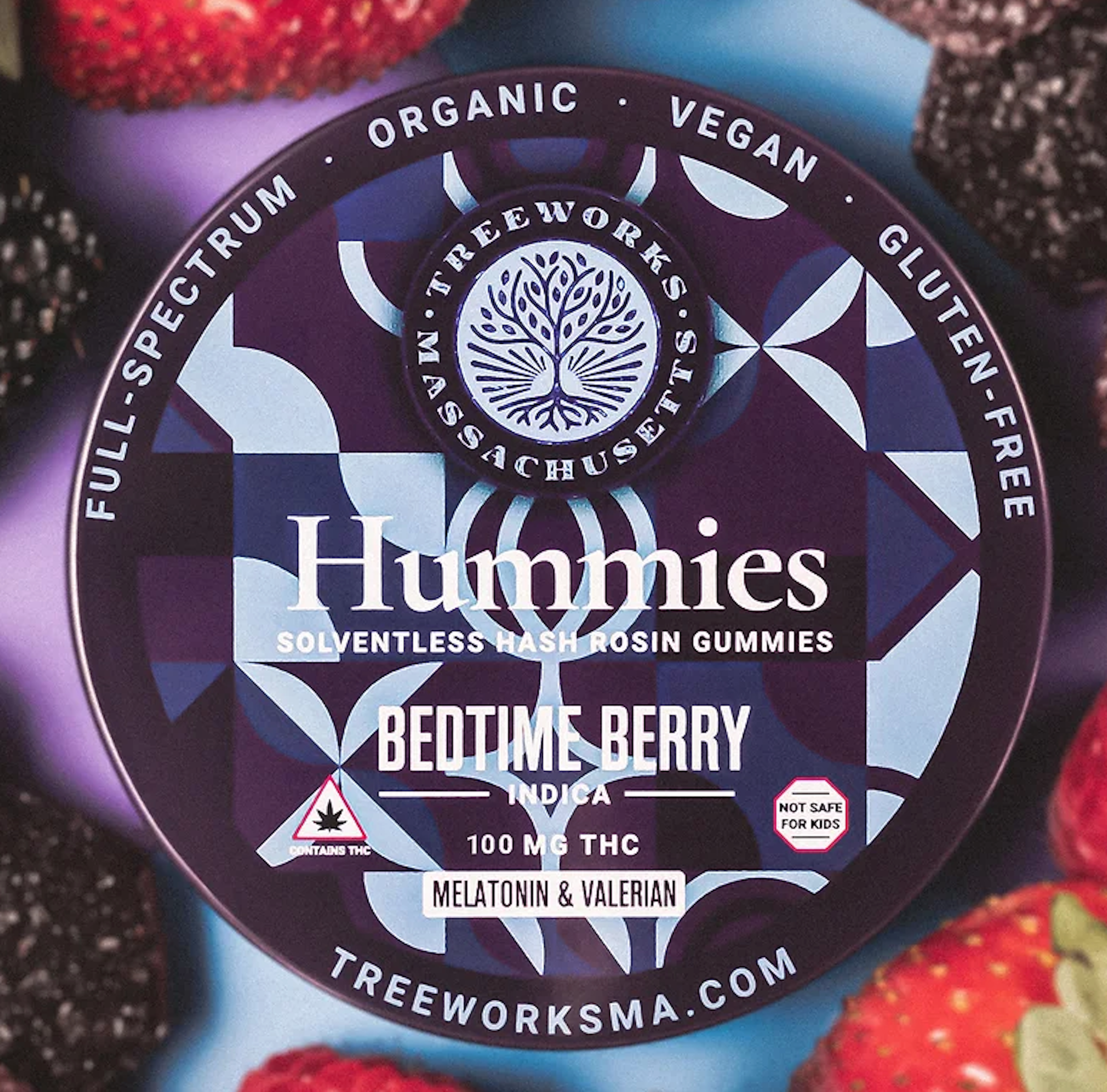 Bedtime Berry Hummies (I) | Treeworks | 20pk 5mg Gummy - 102.07mg