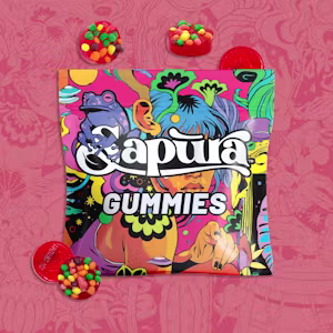 Raspberry (S) | Sapura Crunch Gummies | 100mg 20pk Gummies