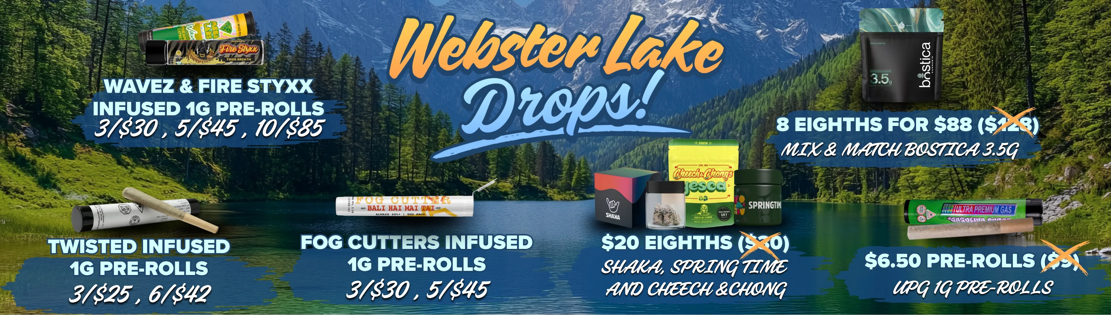 webster lake drops new