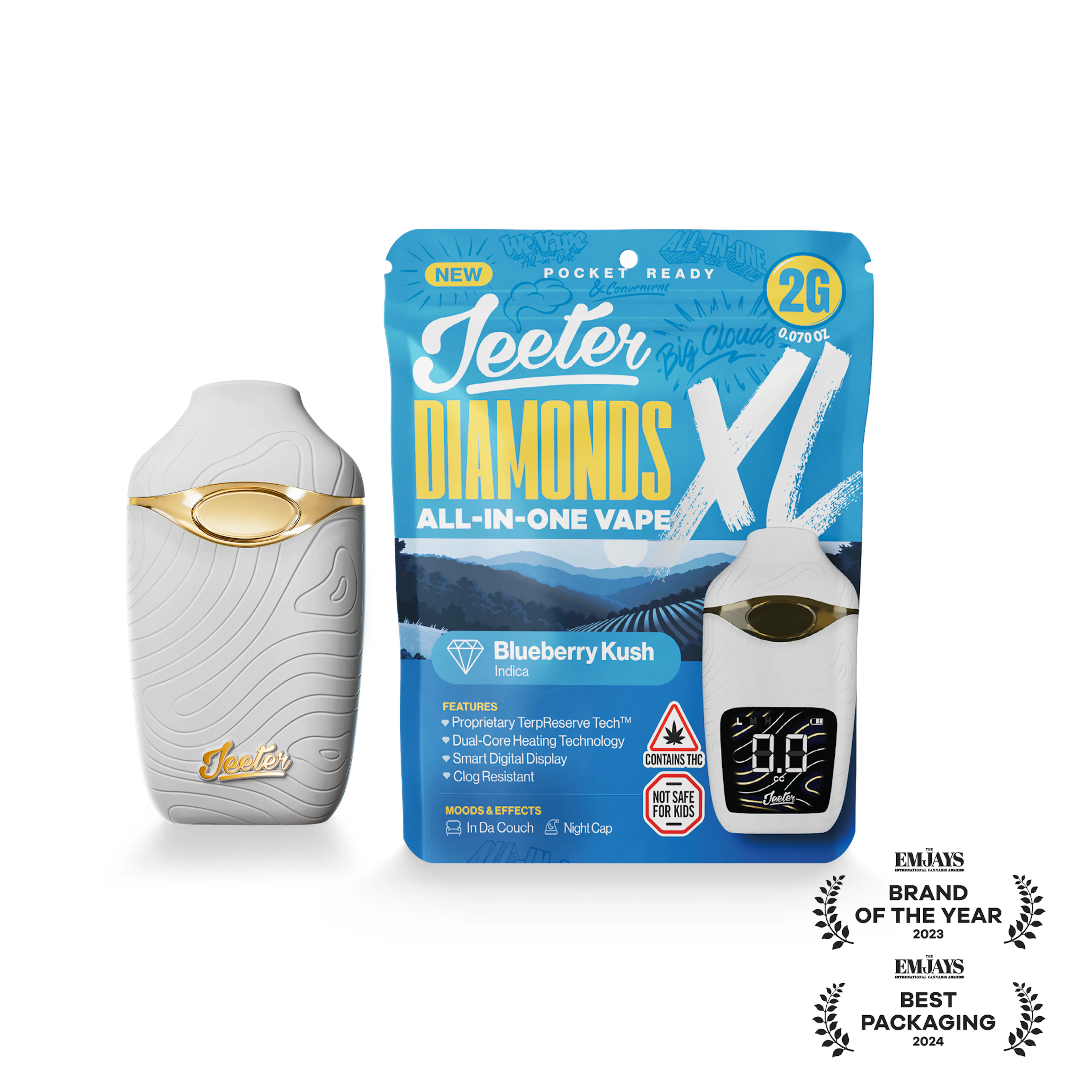 Blueberry Kush (I) | Jeeter | 2g Disposable Liquid Diamond Cartridge