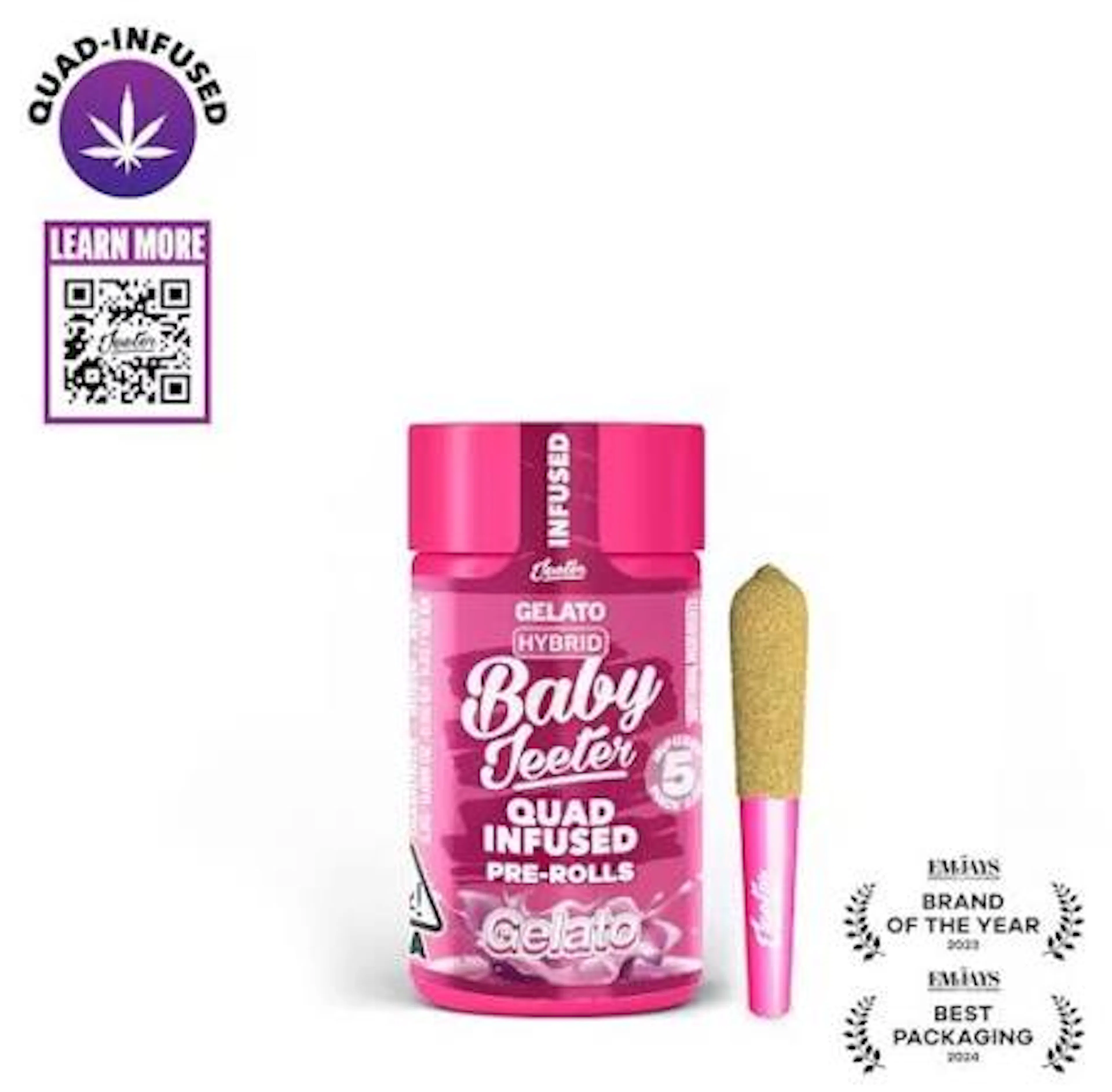 Gelato (H) | Baby Jeeter | 2.5g 5pk Infused Pre-Rolls