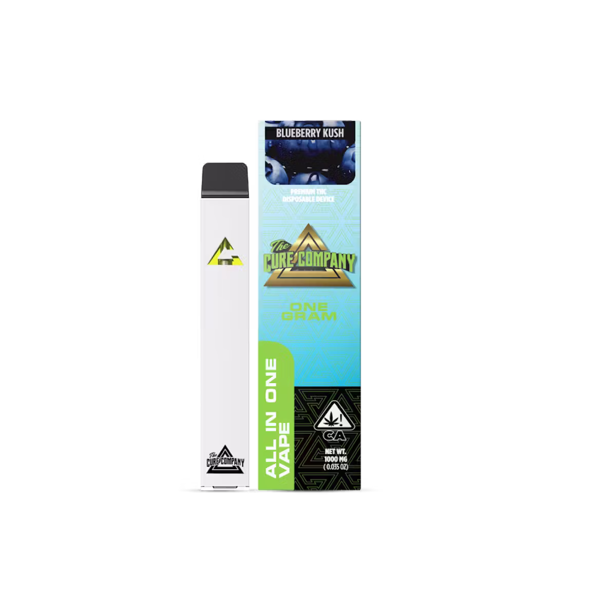 Blueberry Kush (I) | The Cure | 1g Disposable Cartridge
