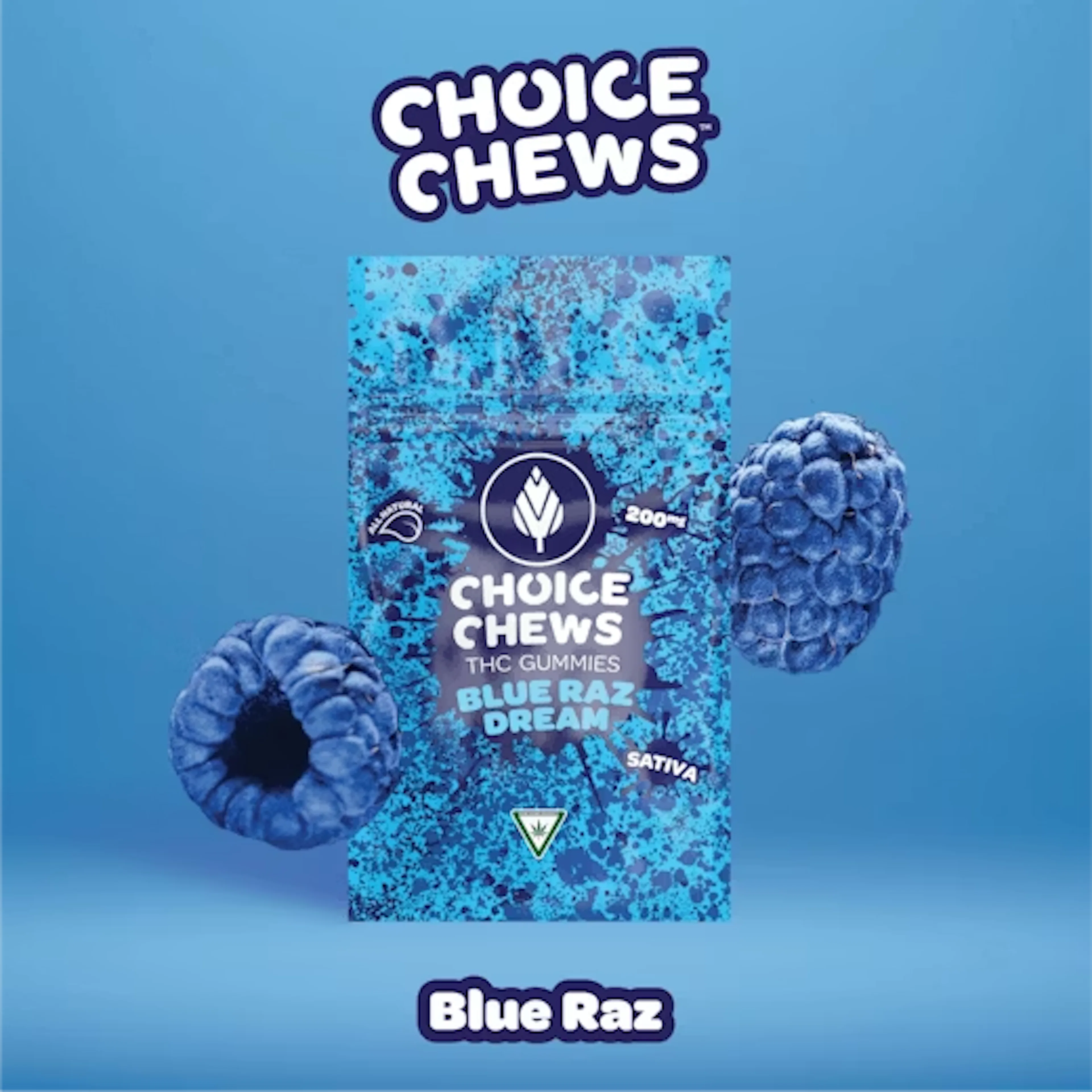 Blue Raz (S) | Choice Chews | 100mg 20pk Gummies