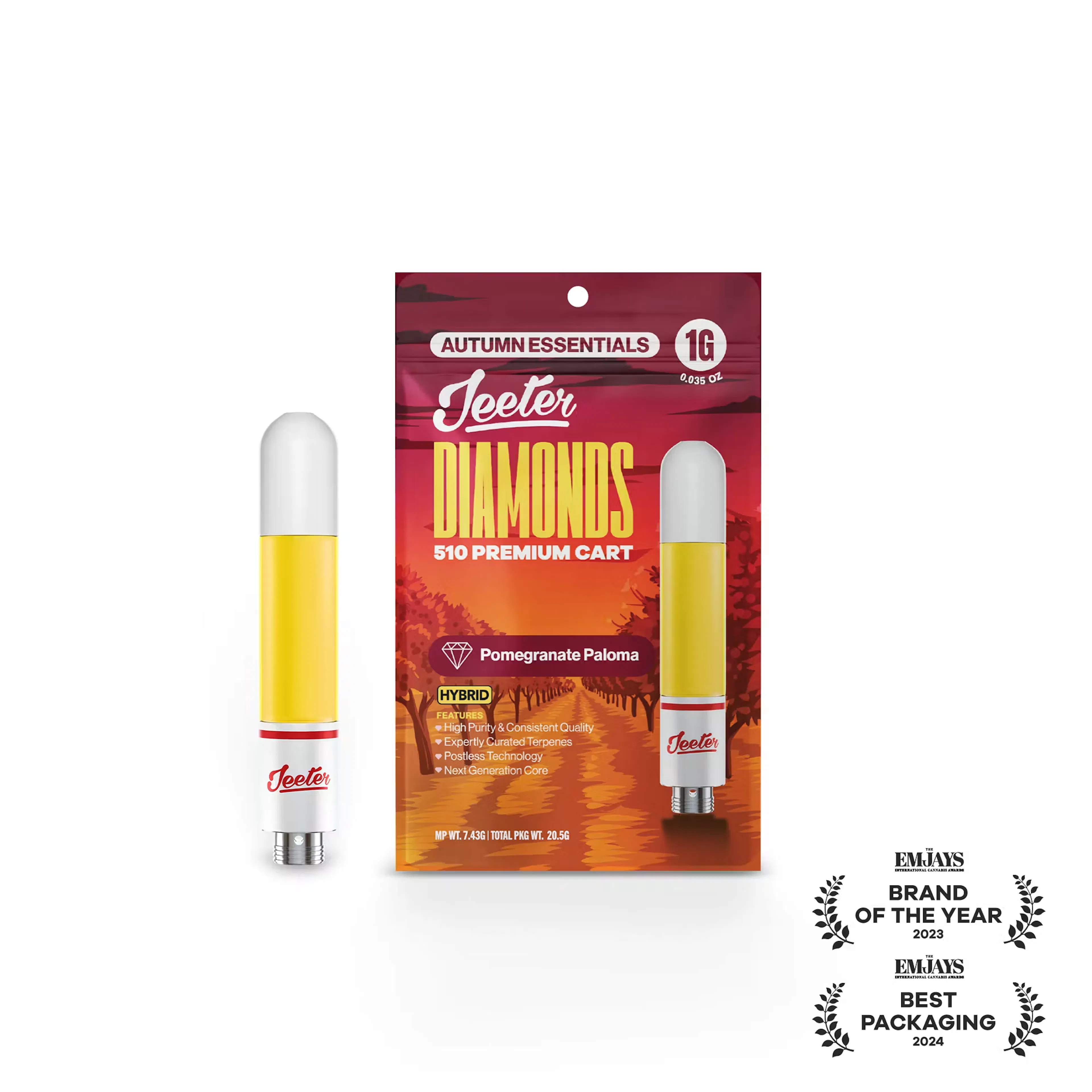 *Autumn Essentials* Pomegranate Paloma (H) | Jeeter | 1g 510 Liquid Diamond Cartridge
