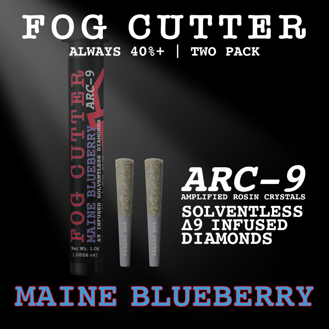 Maine Blueberry (H) | ARC-9 Fog Cutter | 0.5g 2pk Rosin Infused Pre-rolls