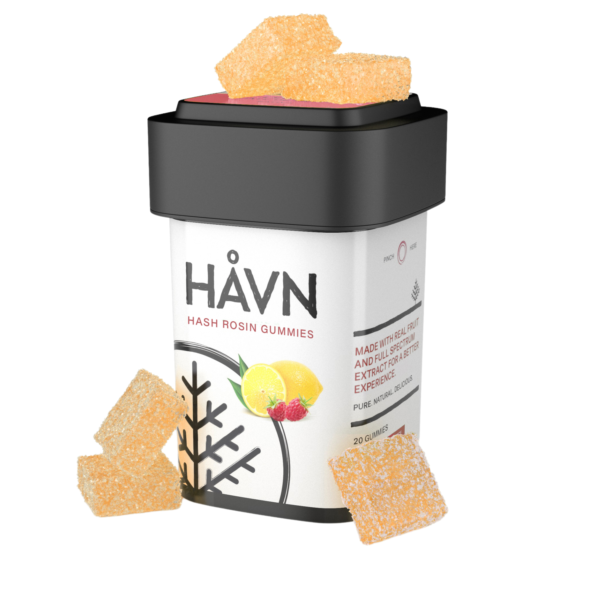 Raspberry Lemonade | HAVN | 100mg 20pk Hash Rosin Gummies