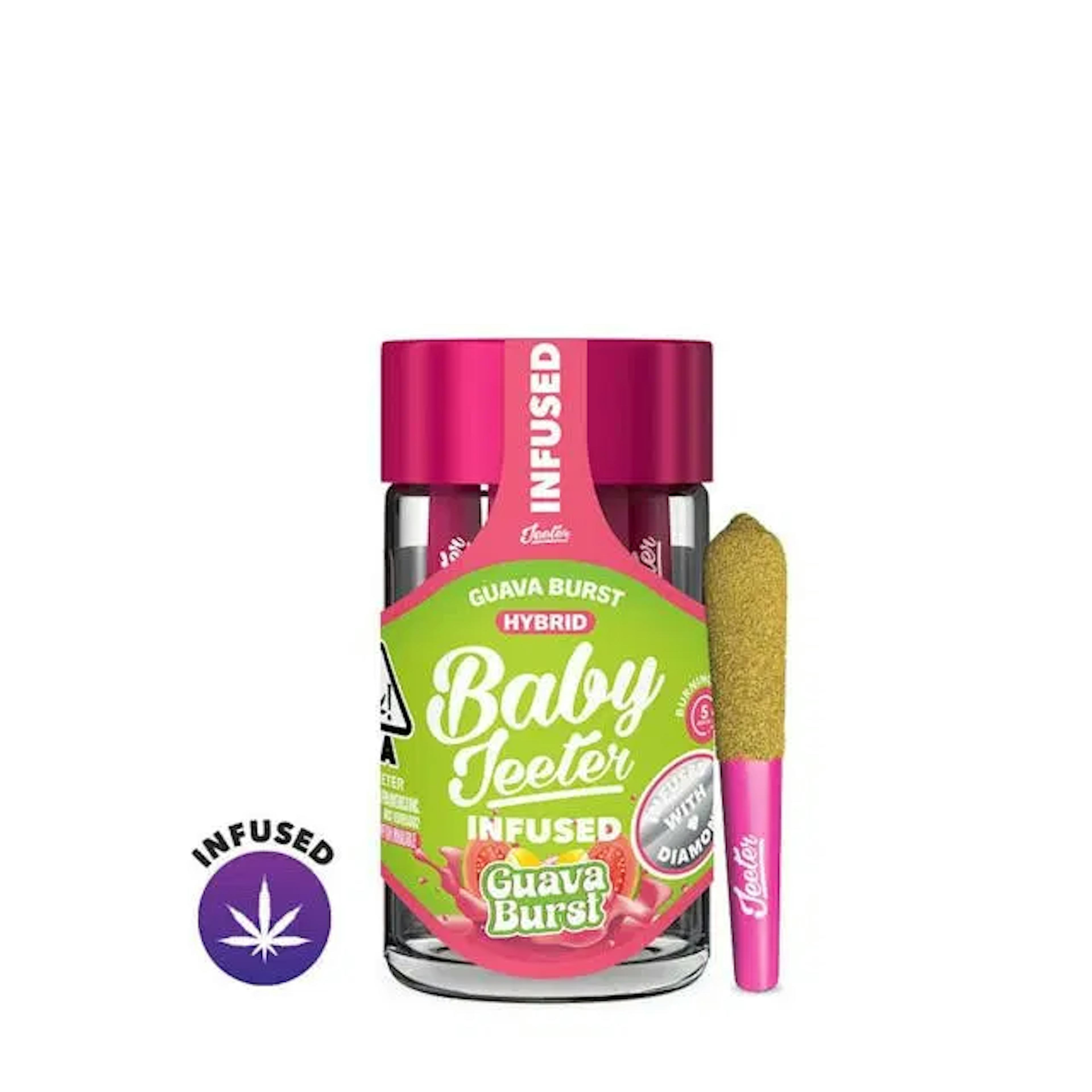 Guava Burst (H) | Baby Jeeter | 2.5g Multi-Pack Infused Pre-Rolls