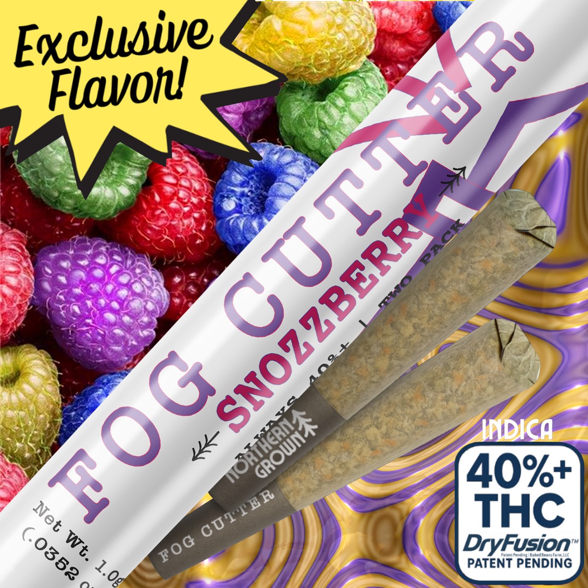 Snozzberry (I) | Fog Cutter | 0.5g 2pk Infused Pre-Rolls