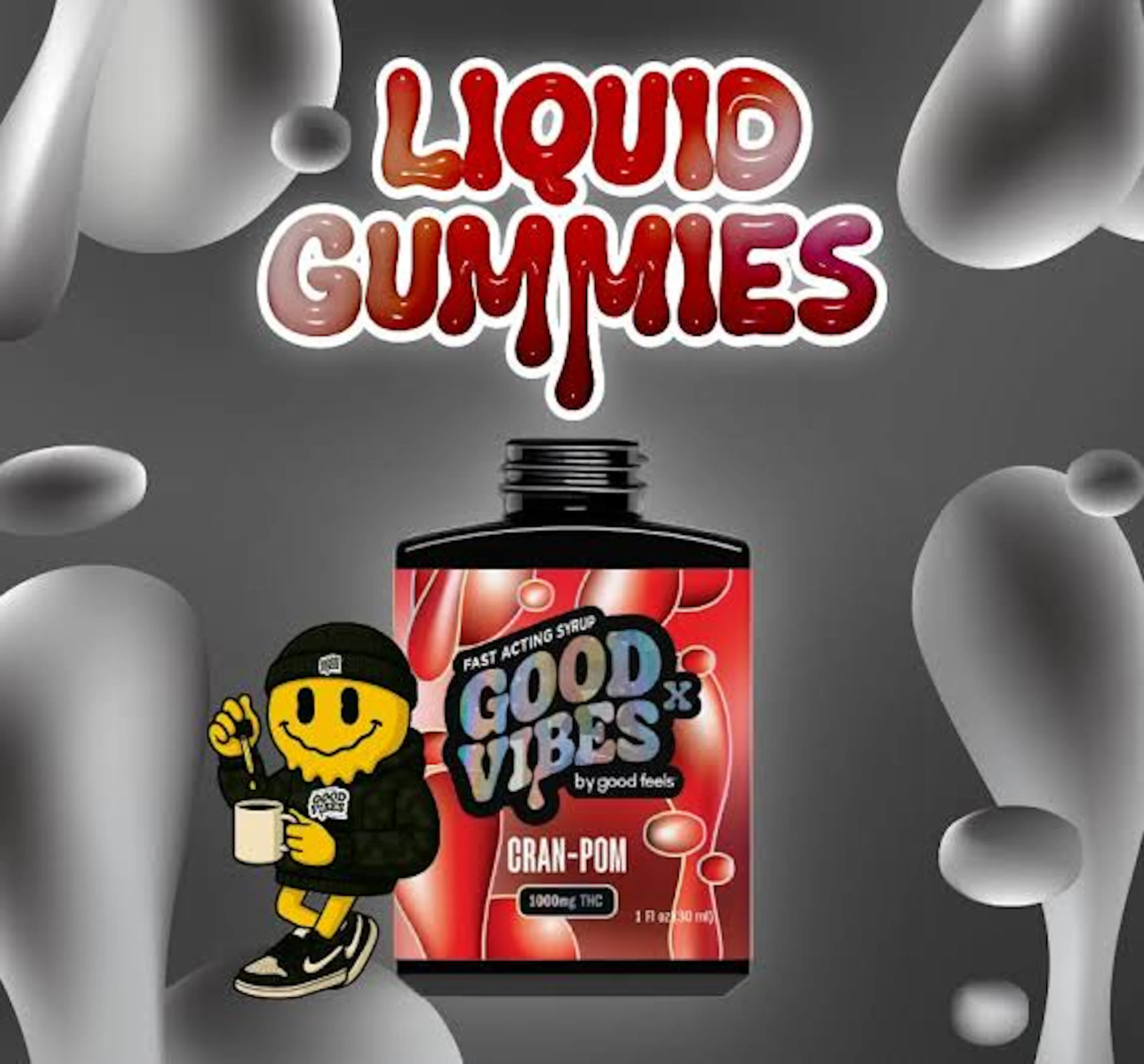 Cranberry Pomagrante | Good Vibes X | 1000mg THC