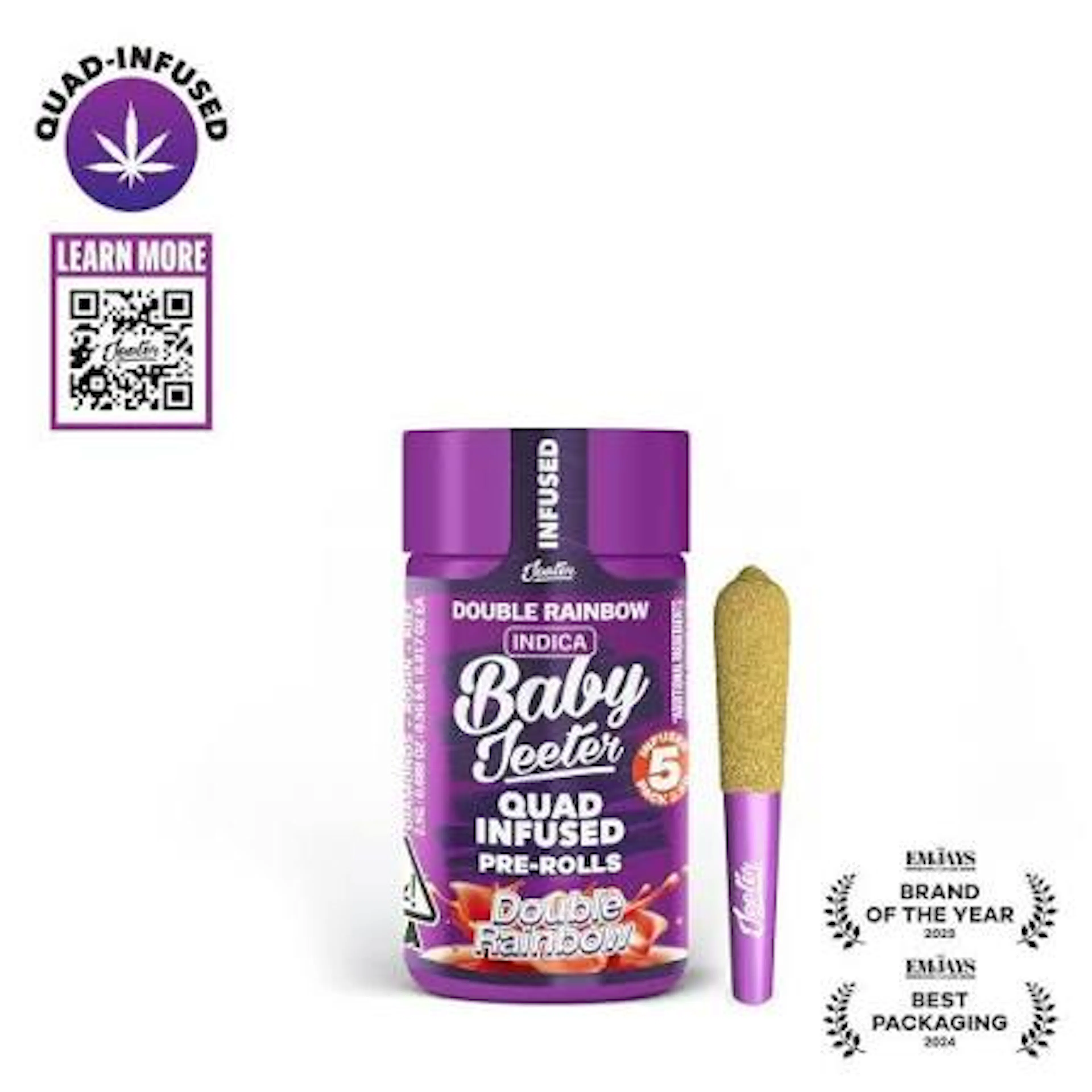 Double Rainbow (I) | Baby Jeeter | 2.5g 5pk Infused Pre-Rolls