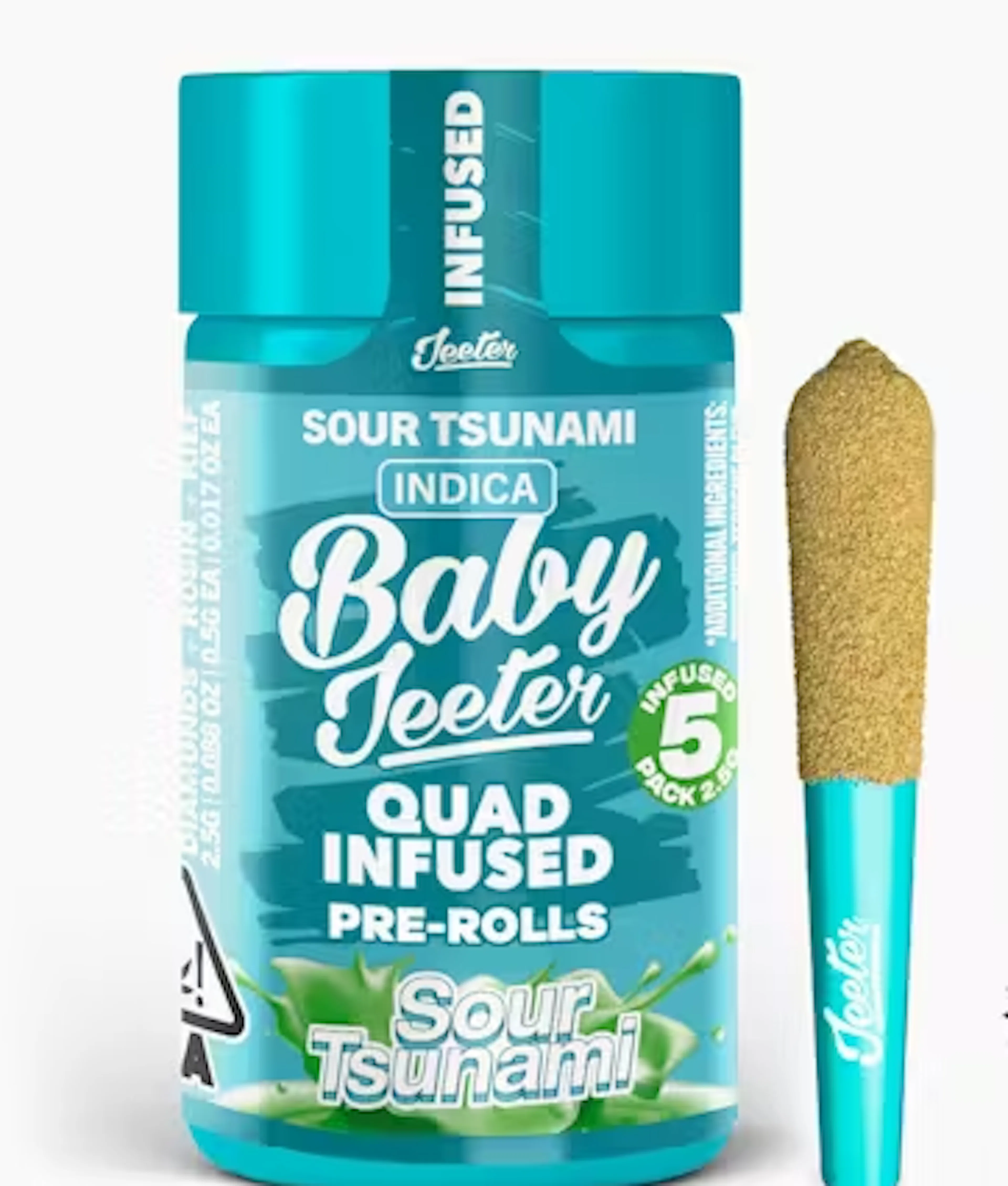Sour Tsunami (I) | Baby Jeeter | 2.5g 5pk Infused Pre-Rolls