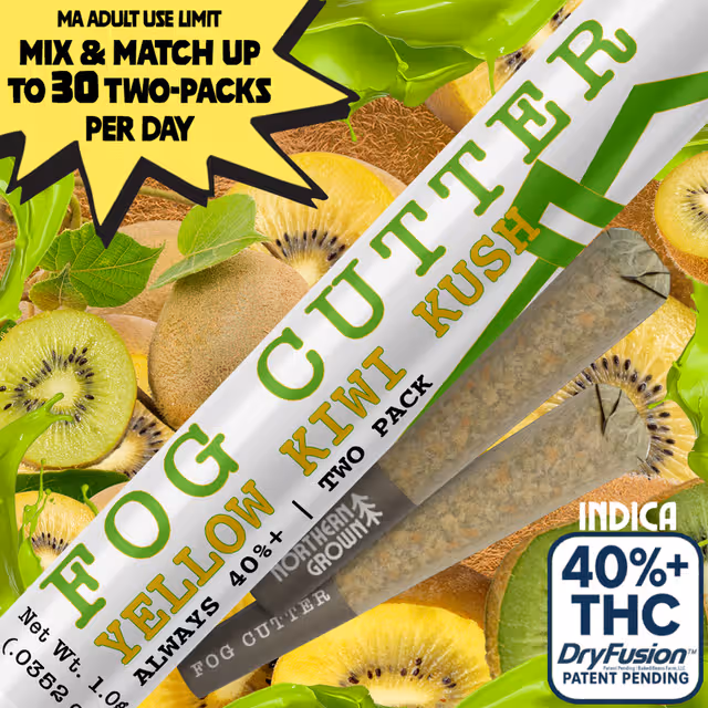Yellow Kiwi Kush (I) | Fog Cutter | 0.5g 2pk Infused Pre-Rolls