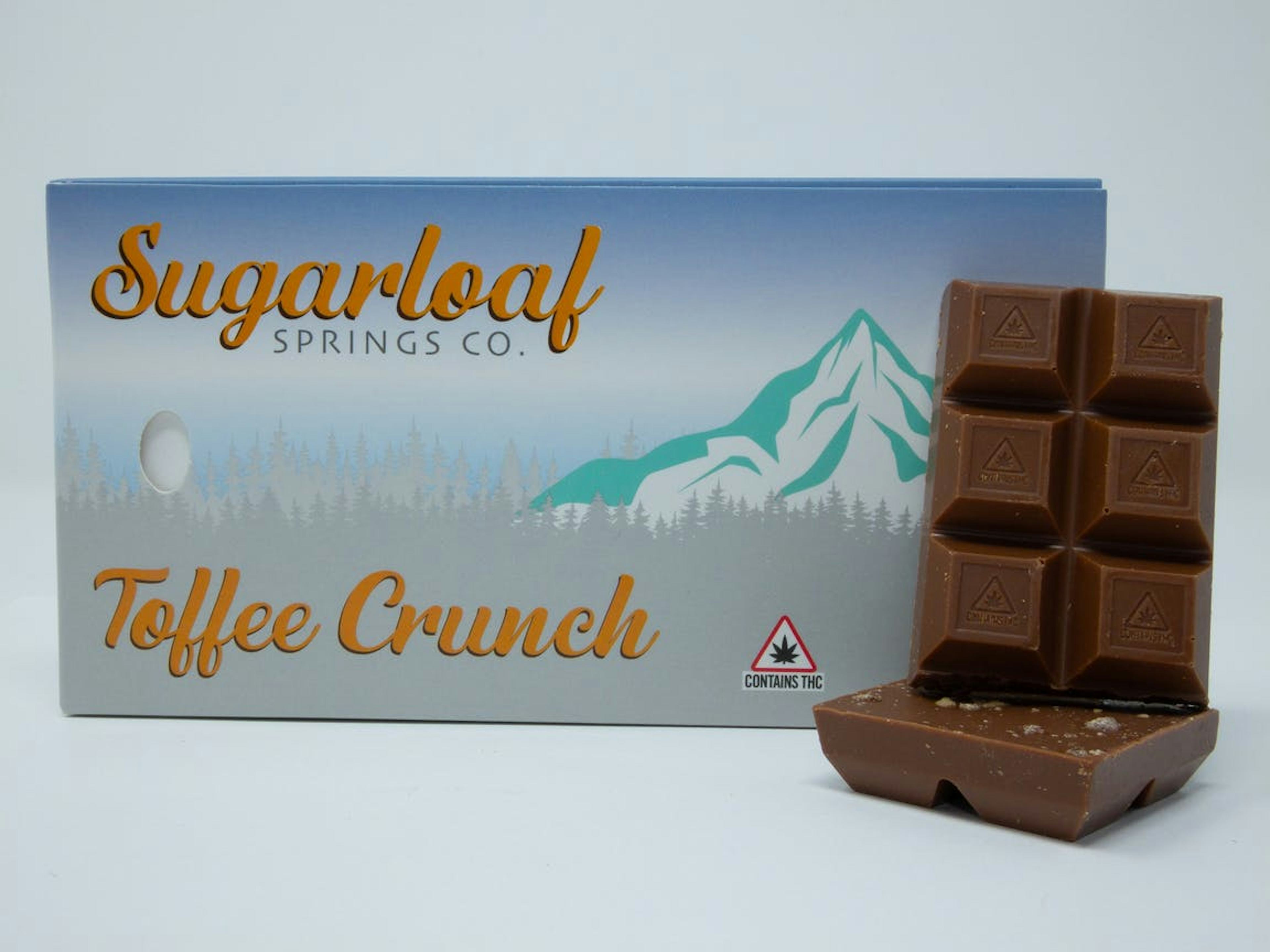 Toffee Crunch Chocolate Bar | Sugarloaf Springs Co. | 100mg 20pk