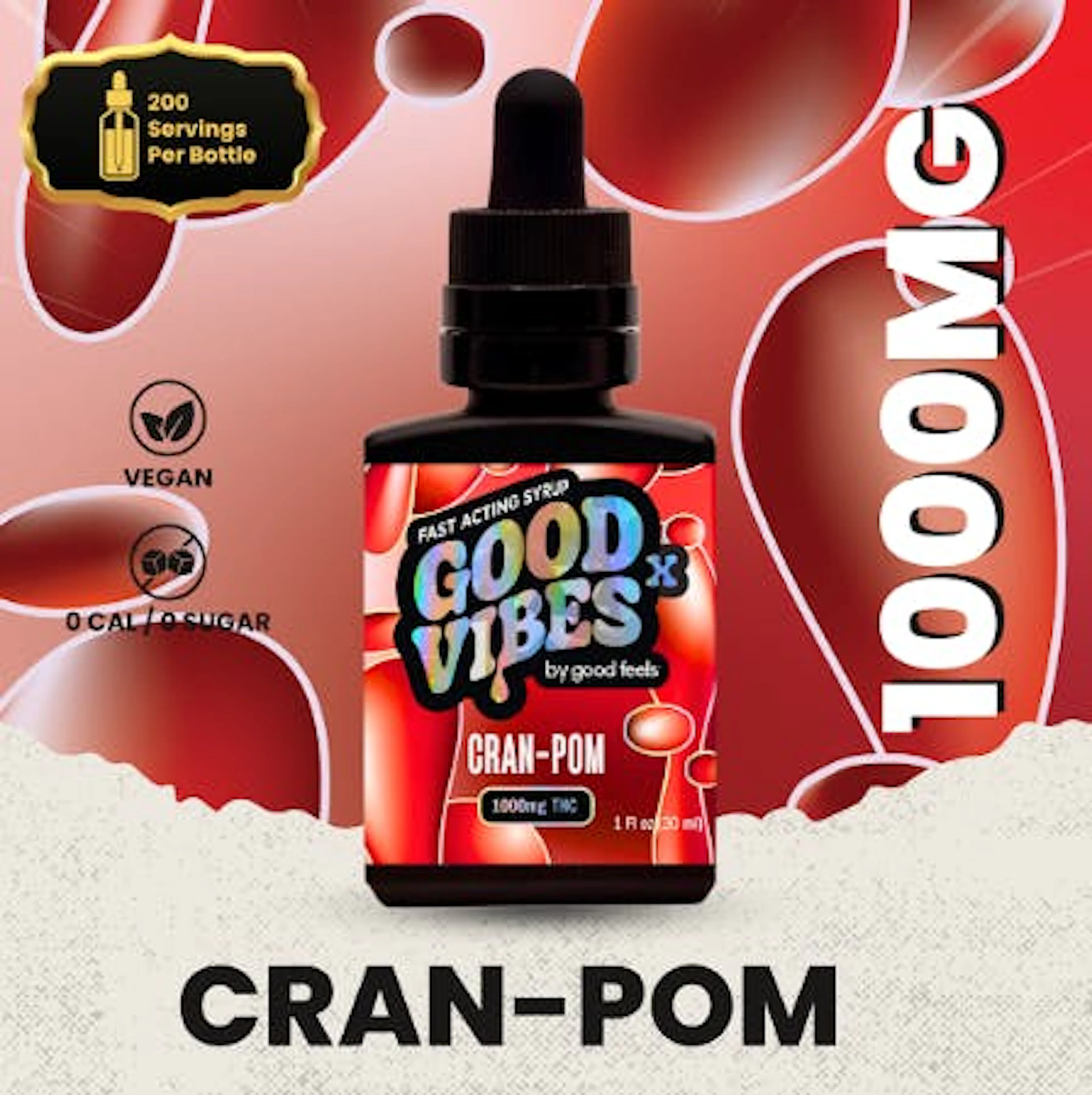 Cranberry Pomagrante | Good Vibes X | 1000mg THC