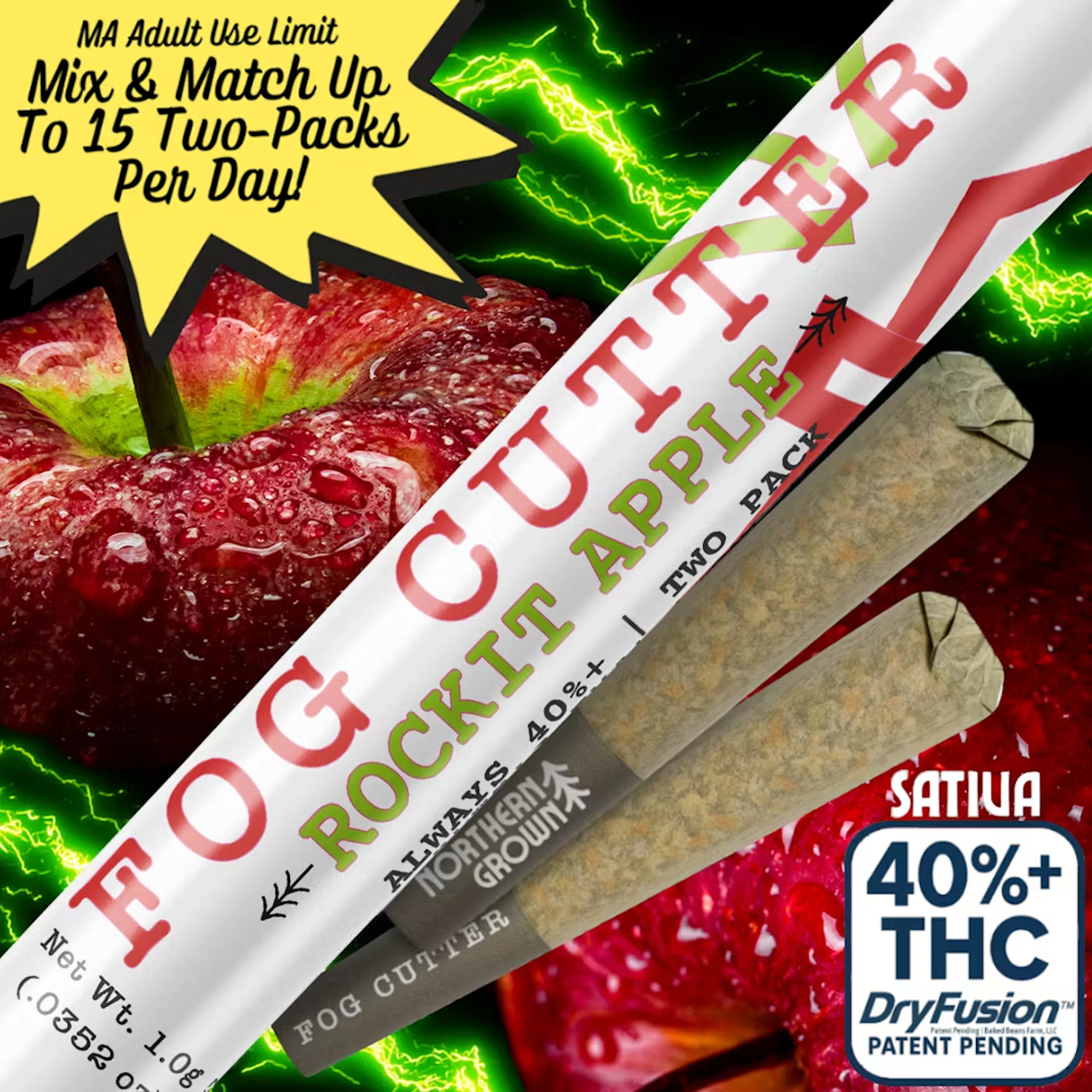 Rockit Apple (S) | Fog Cutter | 0.5g 2pk Infused Pre-Rolls