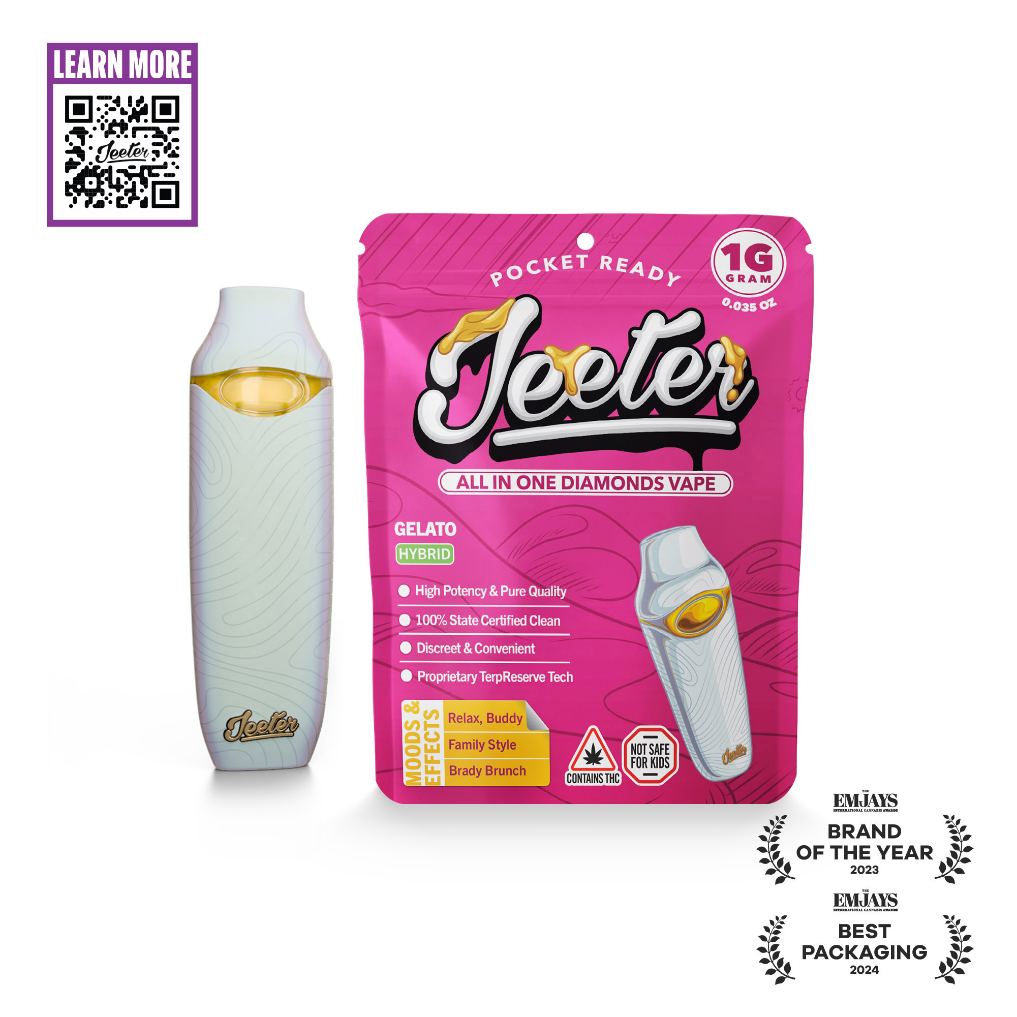 Gelato (H) | Jeeter | 1g Disposable Liquid Diamond Cartridge