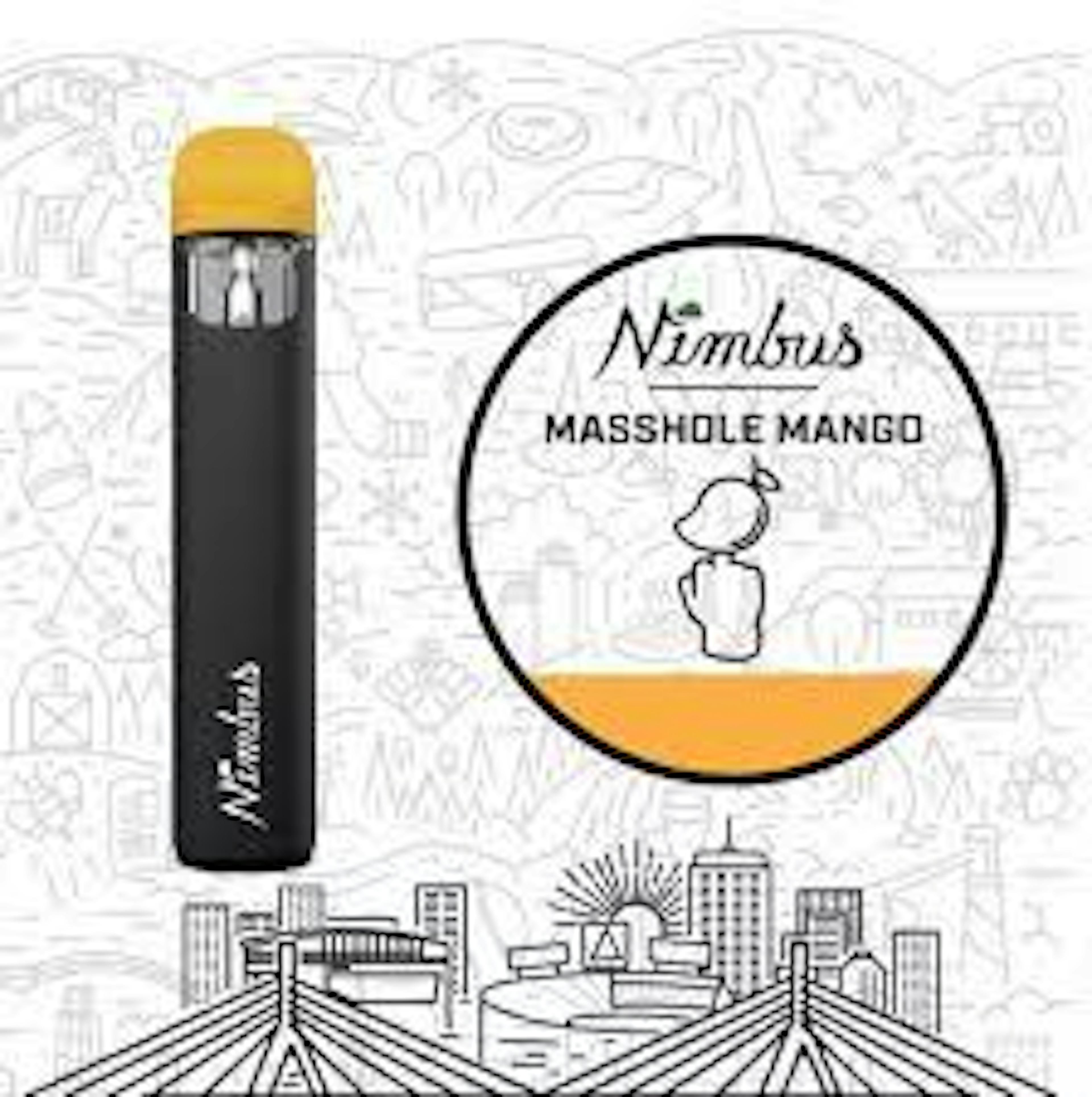 Masshole Mango Haze (SH) | Nimbus | 1g Disposable 1g