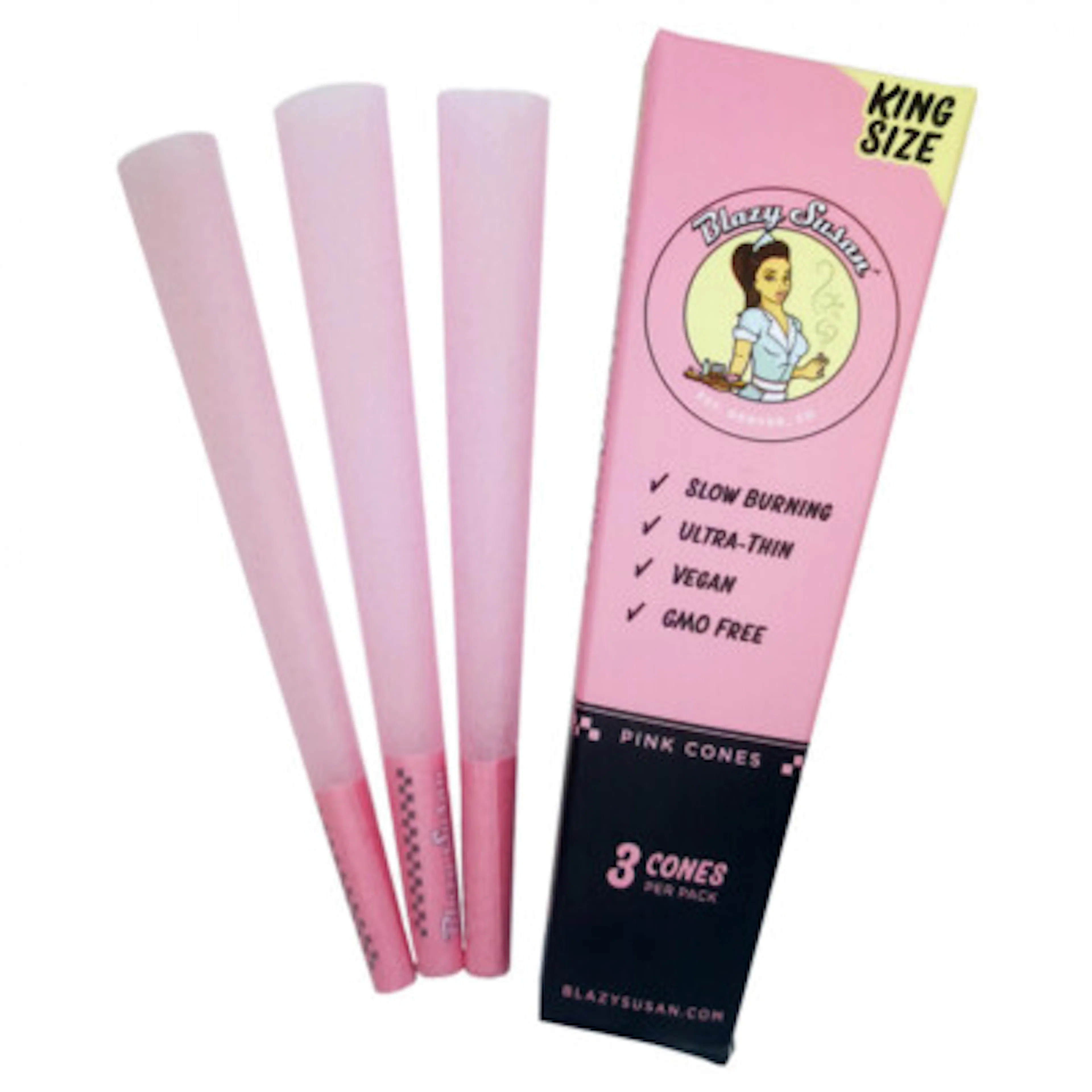Blazy Susan - King Size Pink Cones 3pk