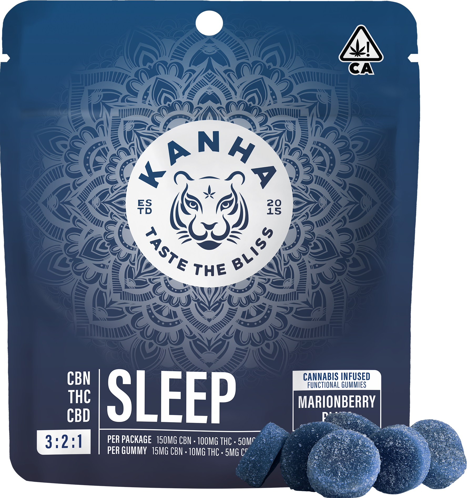 Marionberry Plum 3:2:1 Sleep | Kanha | CBN:THC:CBD Gummies 100mg