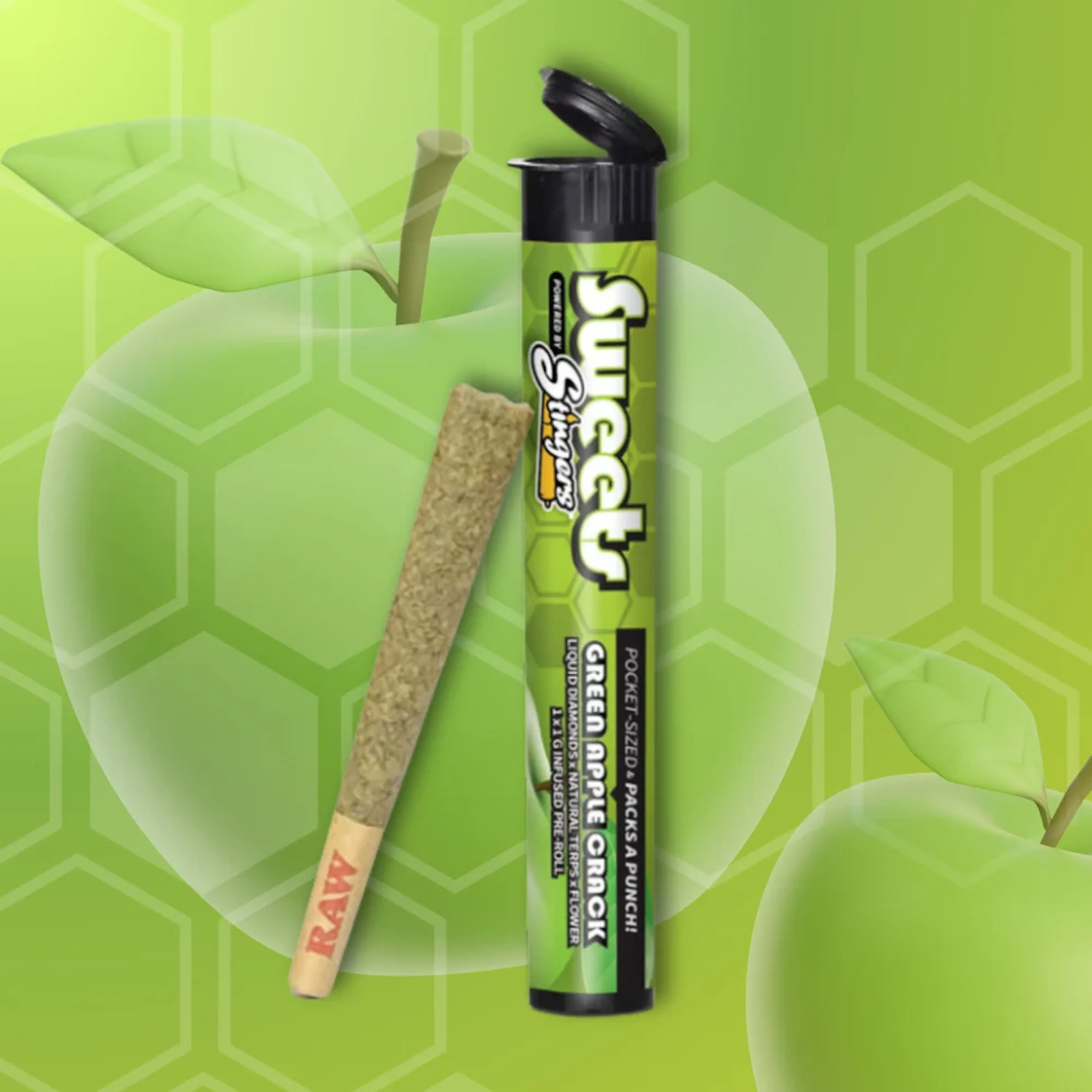 Green Apple Crack (S) | Stingers Sweets | 1g Infused Pre-roll