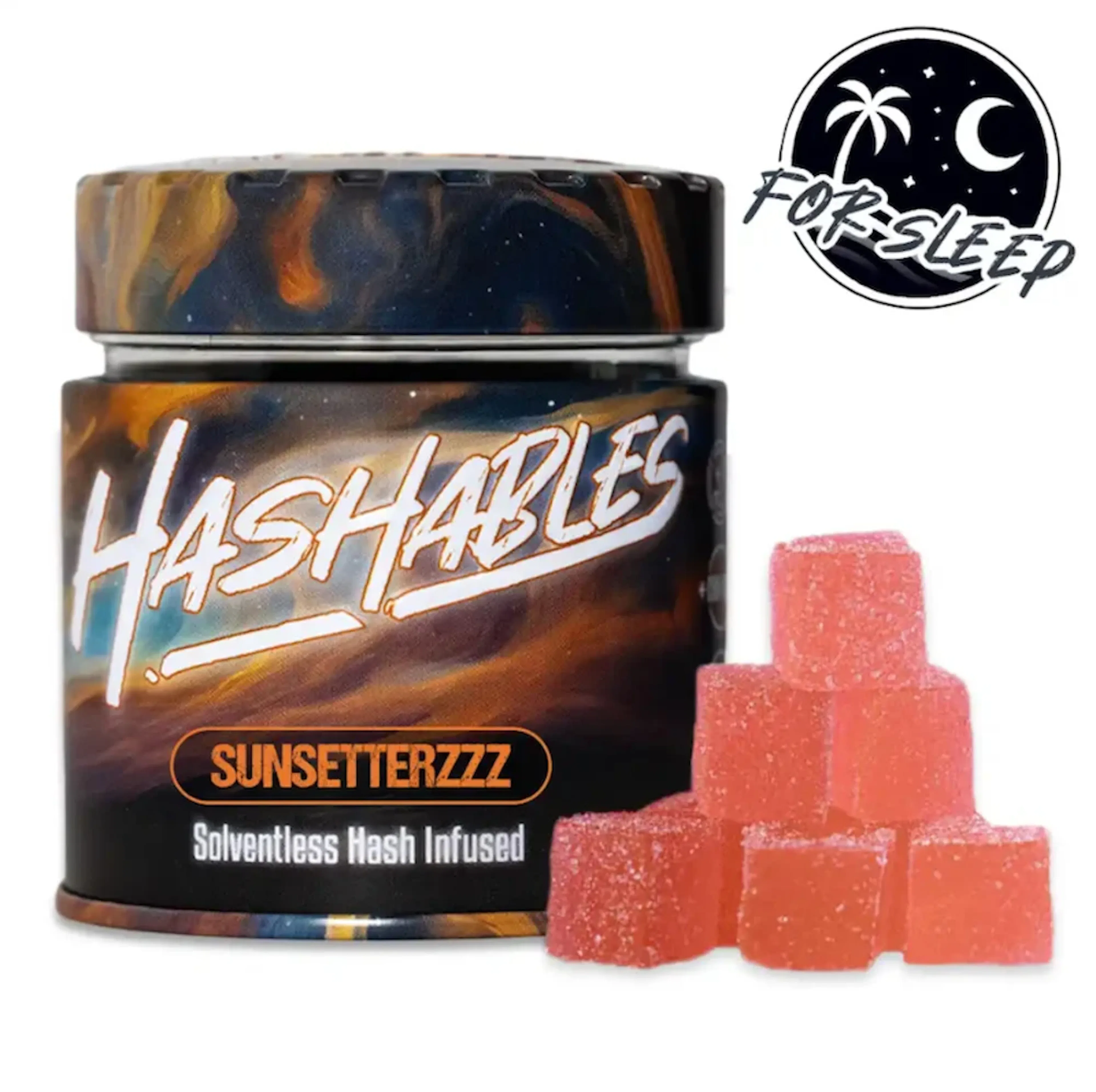 Sunsetterzzz REMberry | Hashables | 100mg Hash Rosin Gummies