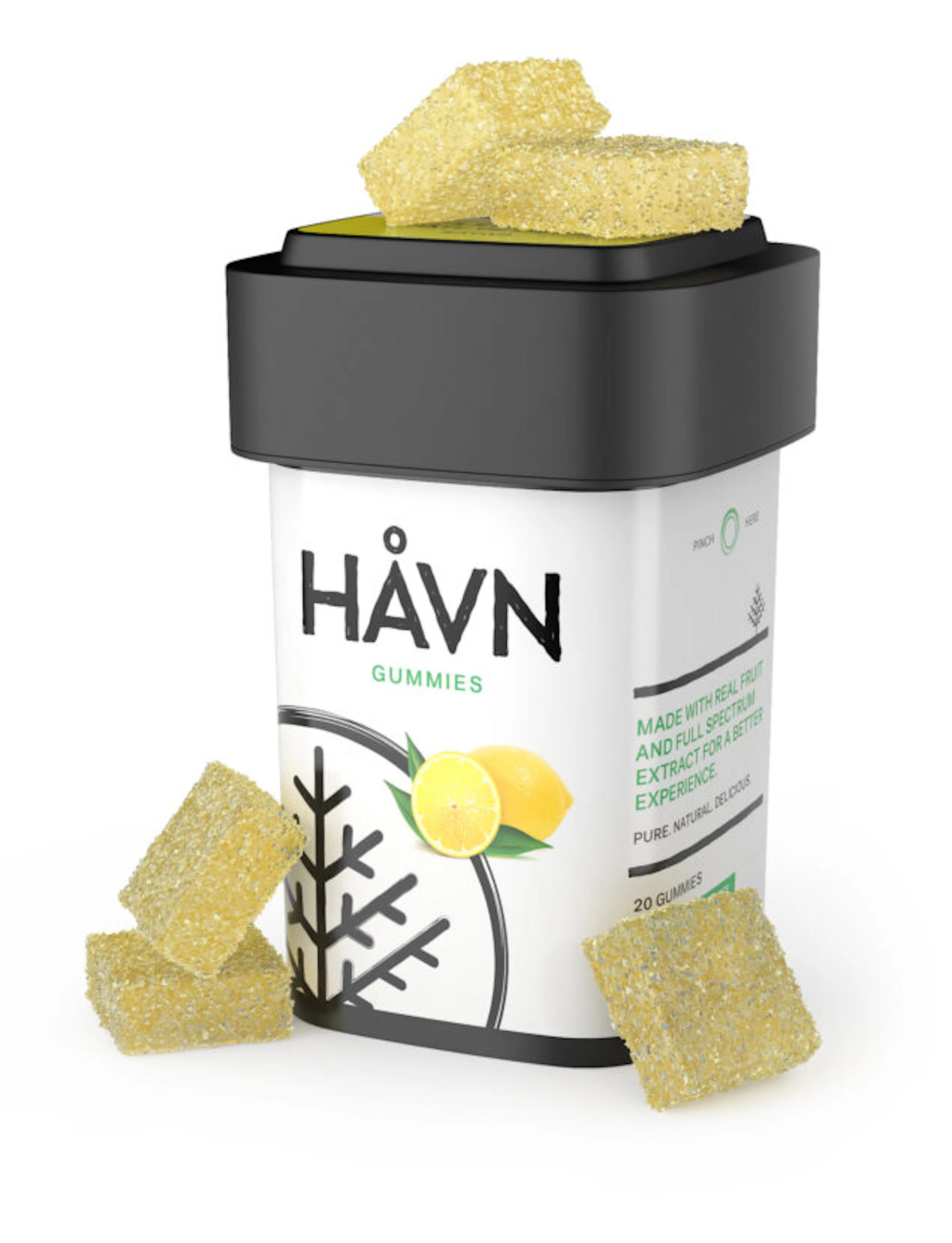Lemon 1:1 THC:CBG | HAVN | 100mg 20pk Gummies
