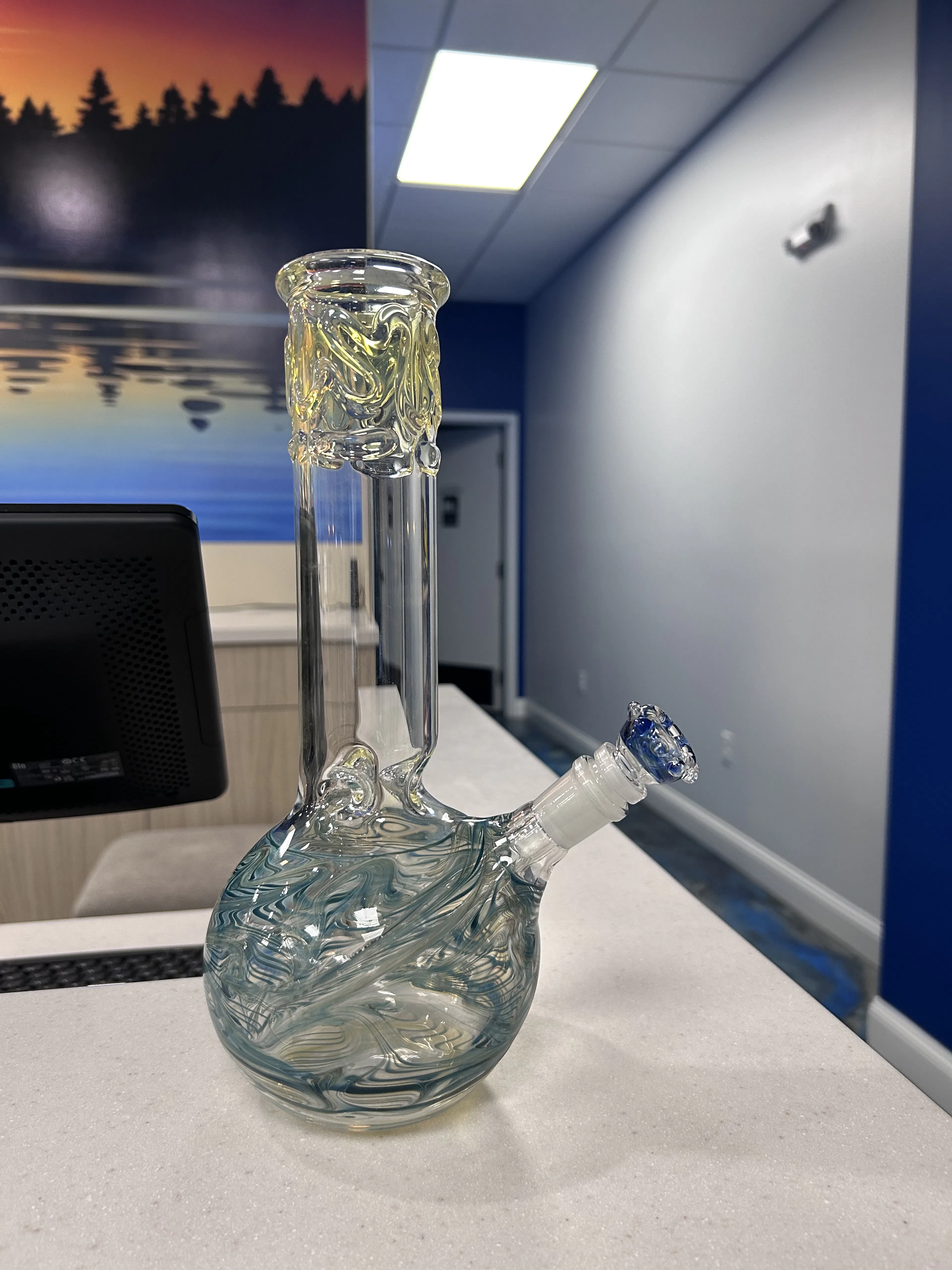 12" Fume & Color Bubble Bong