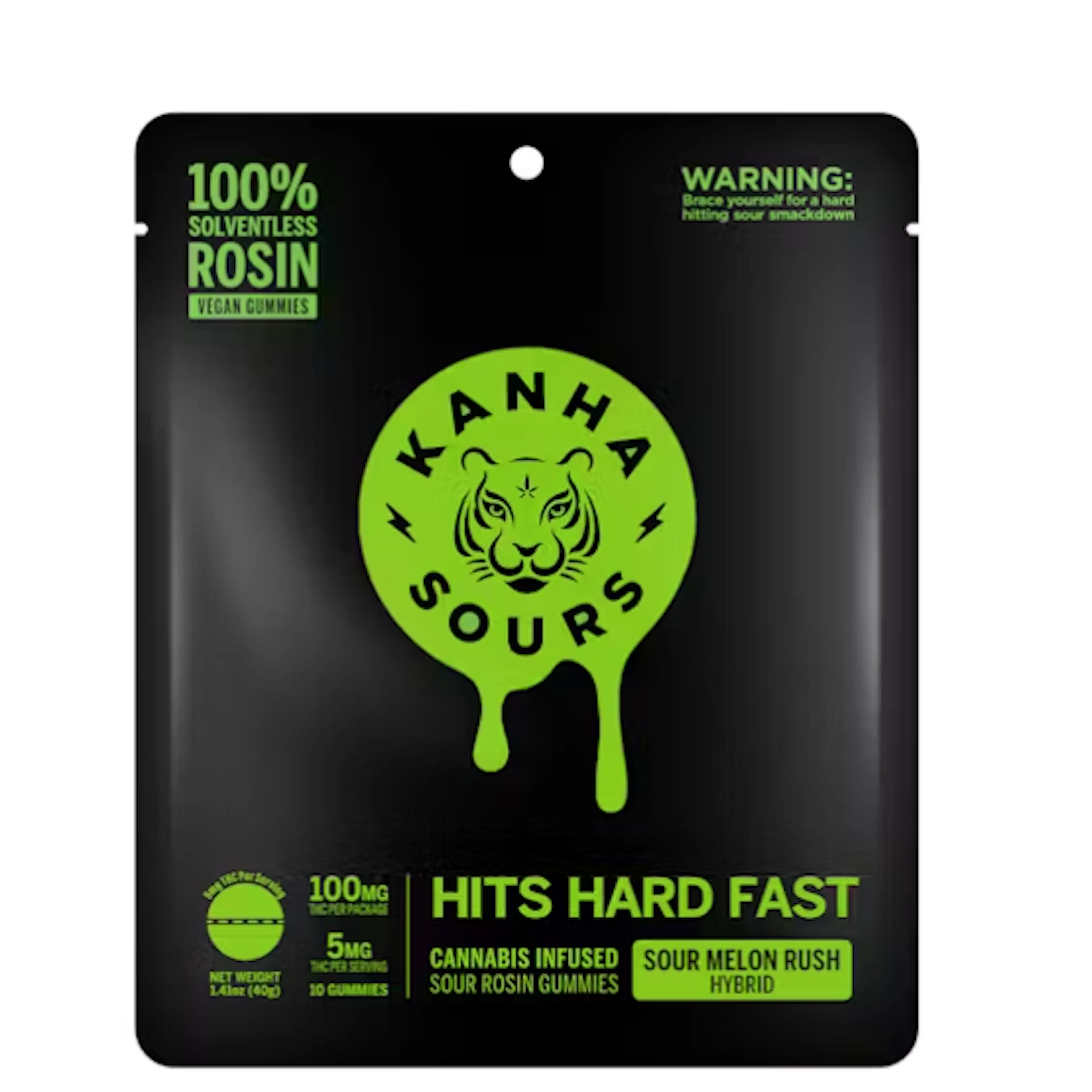 Sour Melon Rush (H) | Kanha | 100mg 20pk Rosin Gummies