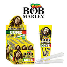 Bob Marley 1 1/4 Hemp Cones 6PK