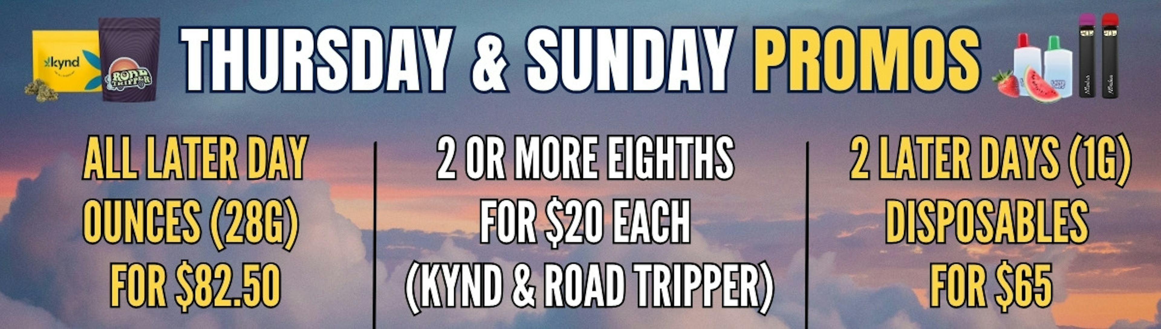 Thursday & Sunday NEW
