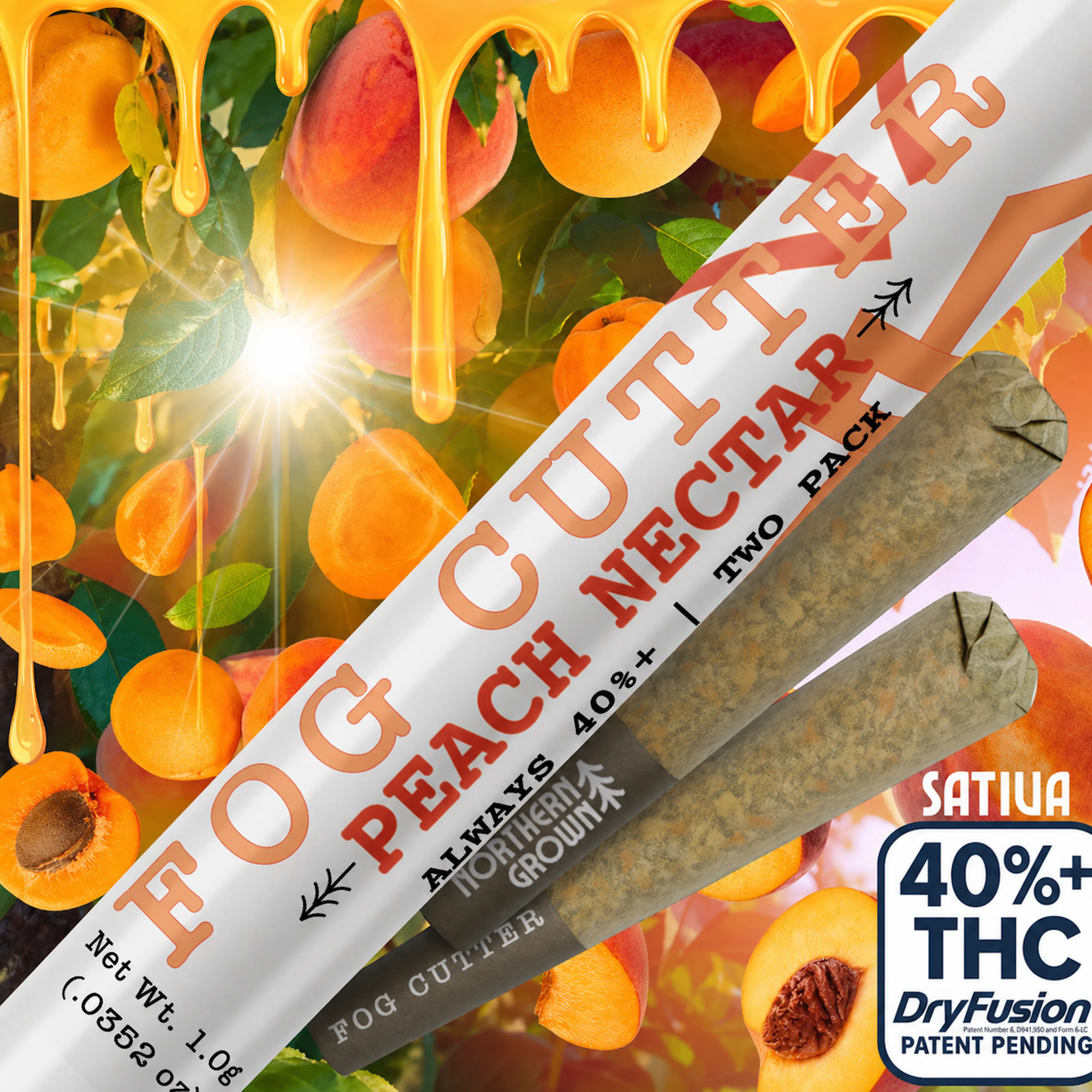 Peach Nectar (S) | Fog Cutter | 0.5g 2pk Infused Pre-Rolls