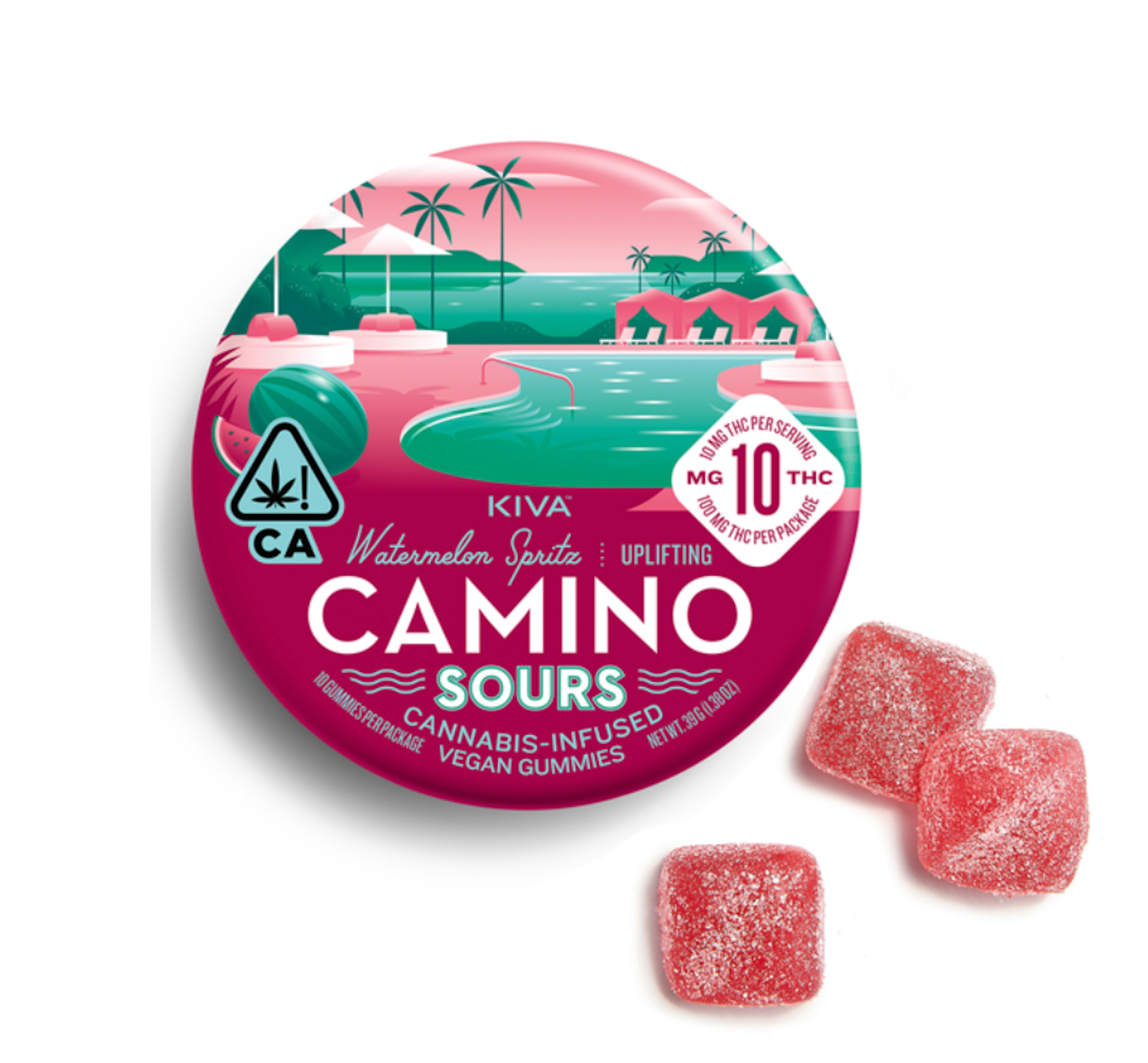 Camino Sours Watermelon Spritz (H) | Kiva | 5mg 20pk Gummies - 100mg