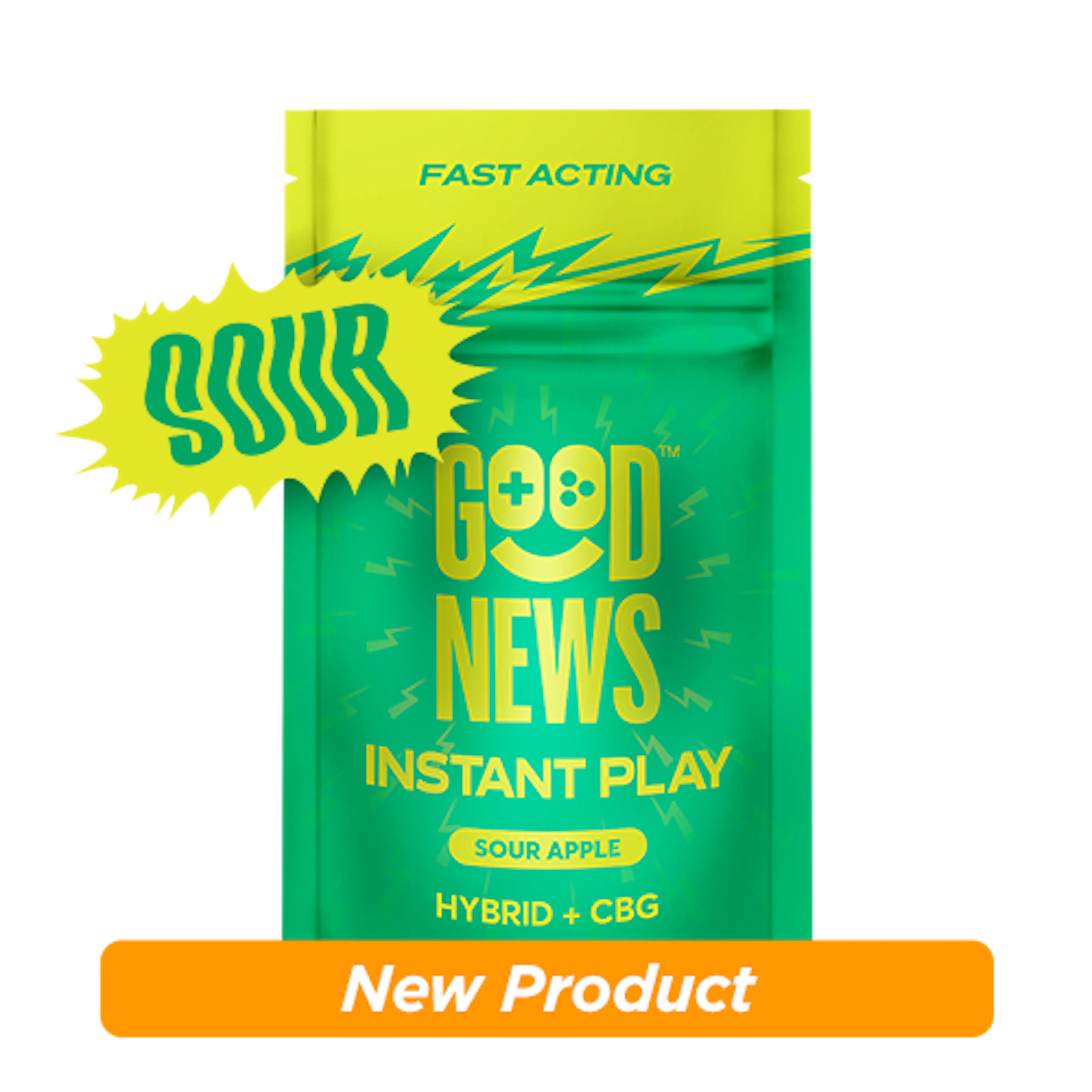 INSTANT PLAY Sour Apple Fast-Acting Gummies 2:1 THC:CBG