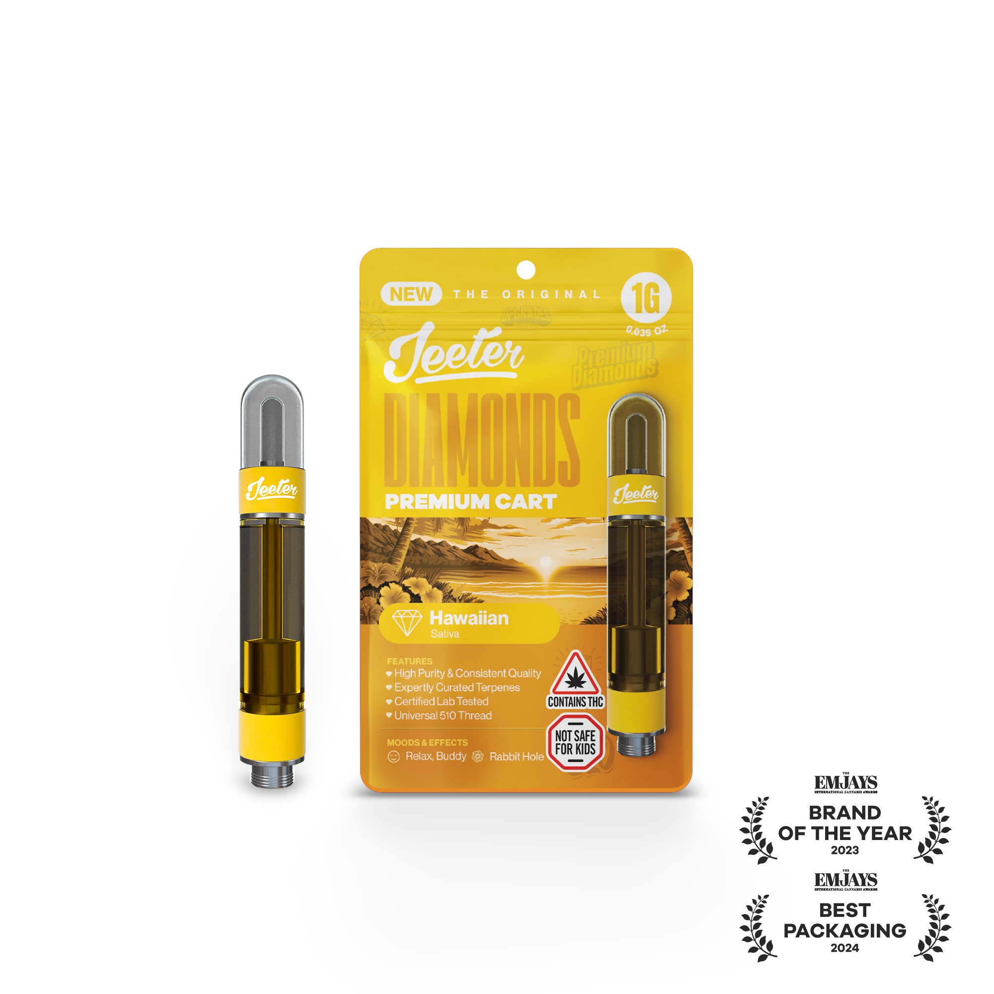 Hawaiian (S) | Jeeter | 1g 510 Liquid Diamond Cartridge