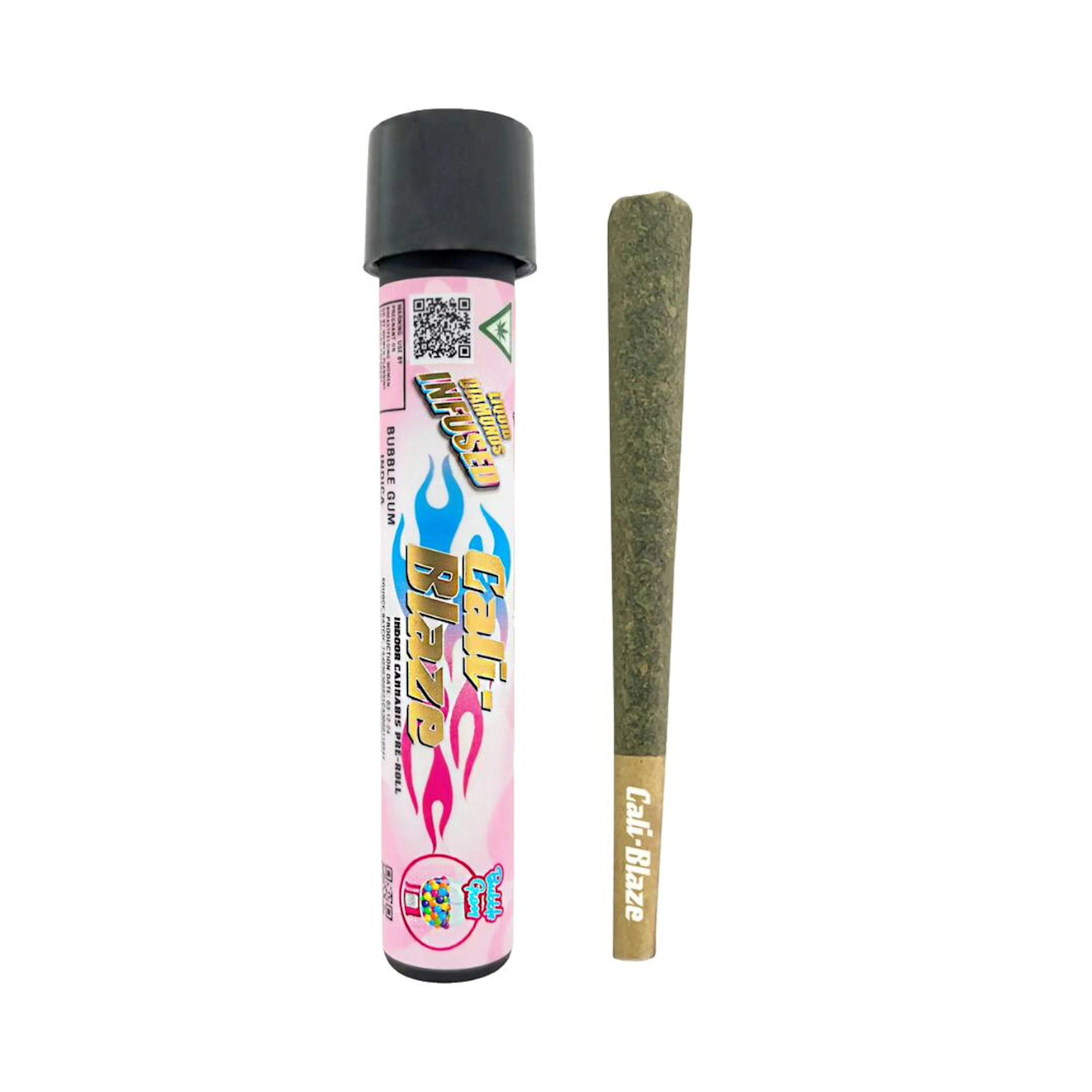 Bubble Gum (I) | Cali-Blaze Liquid Diamonds | 1.2g Infused Pre-Roll