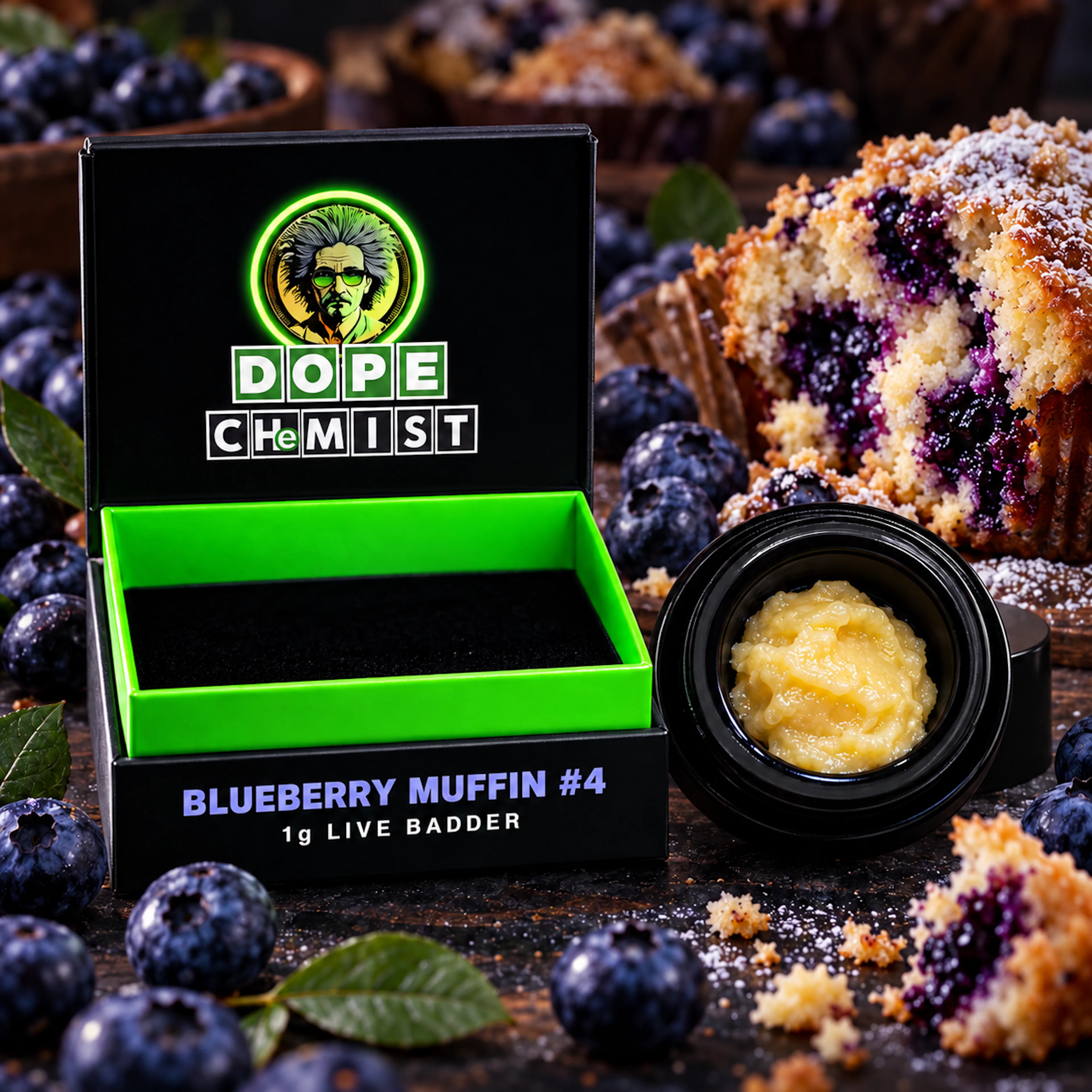 Blueberry Muffin #4 (H) | Dope Chemist | 1g Live Badder