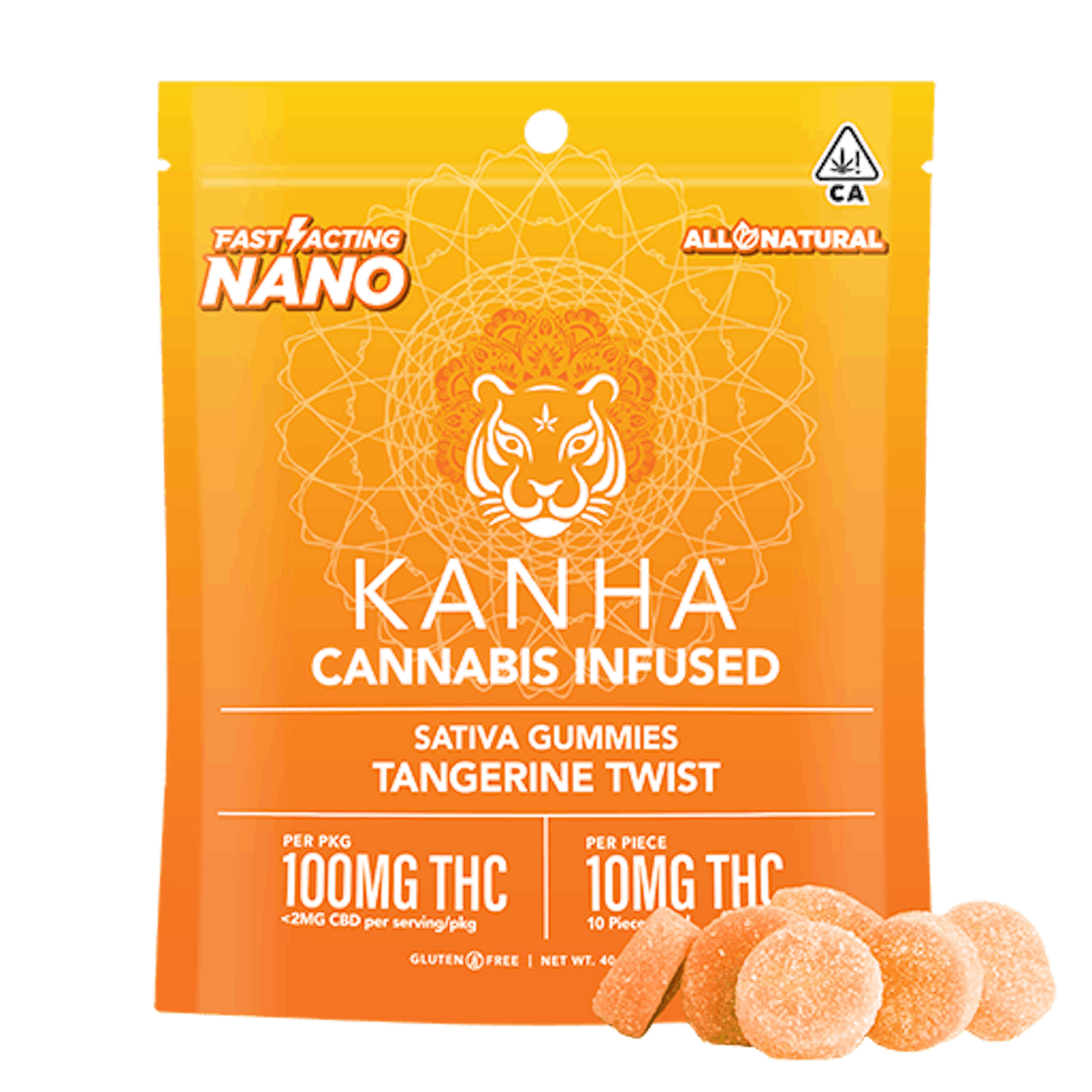 Tangerine Twist Nano (S) | Kanha | 100mg 20pk Gummies