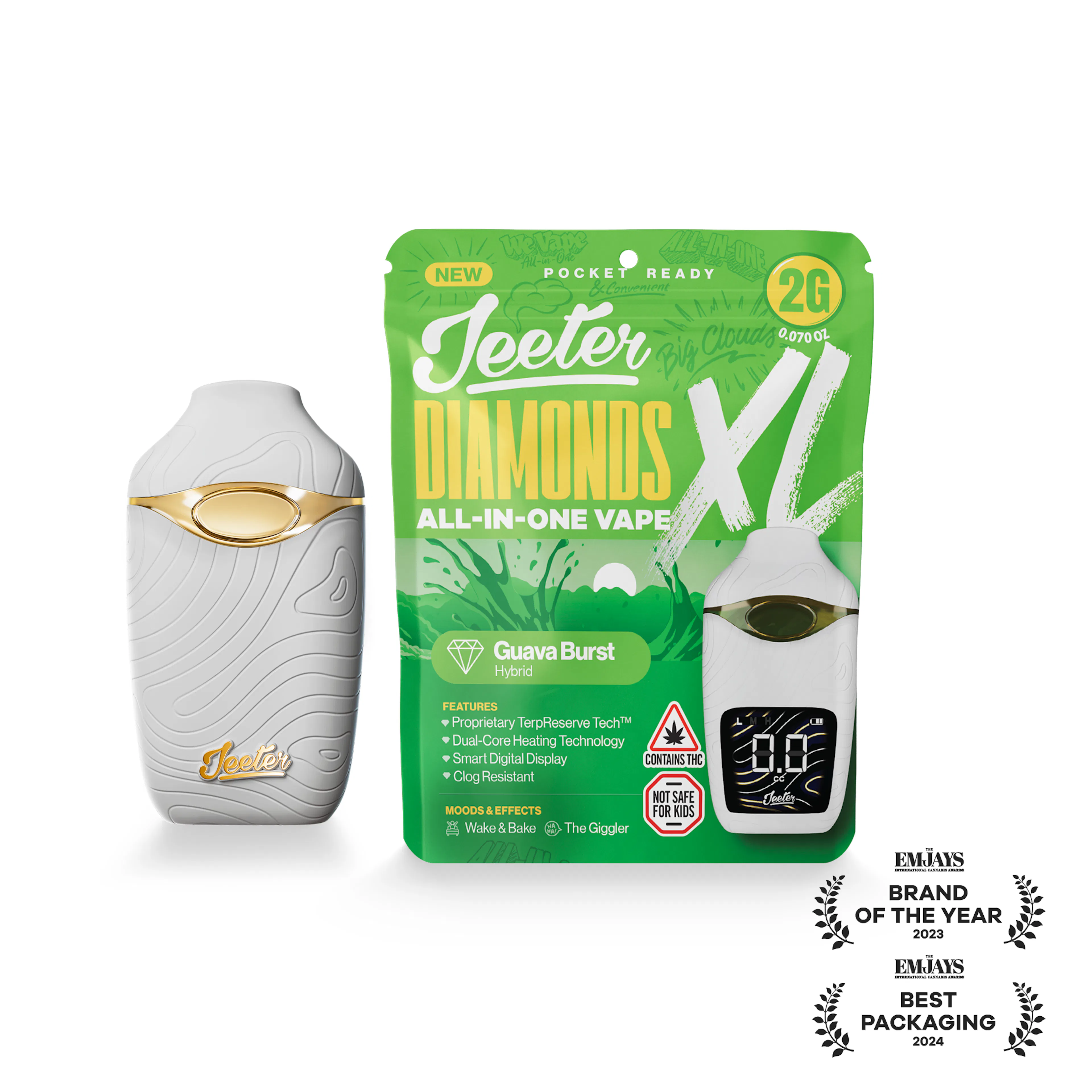 Guava Burst (H) | Jeeter | 2g Disposable Liquid Diamond Cartridge