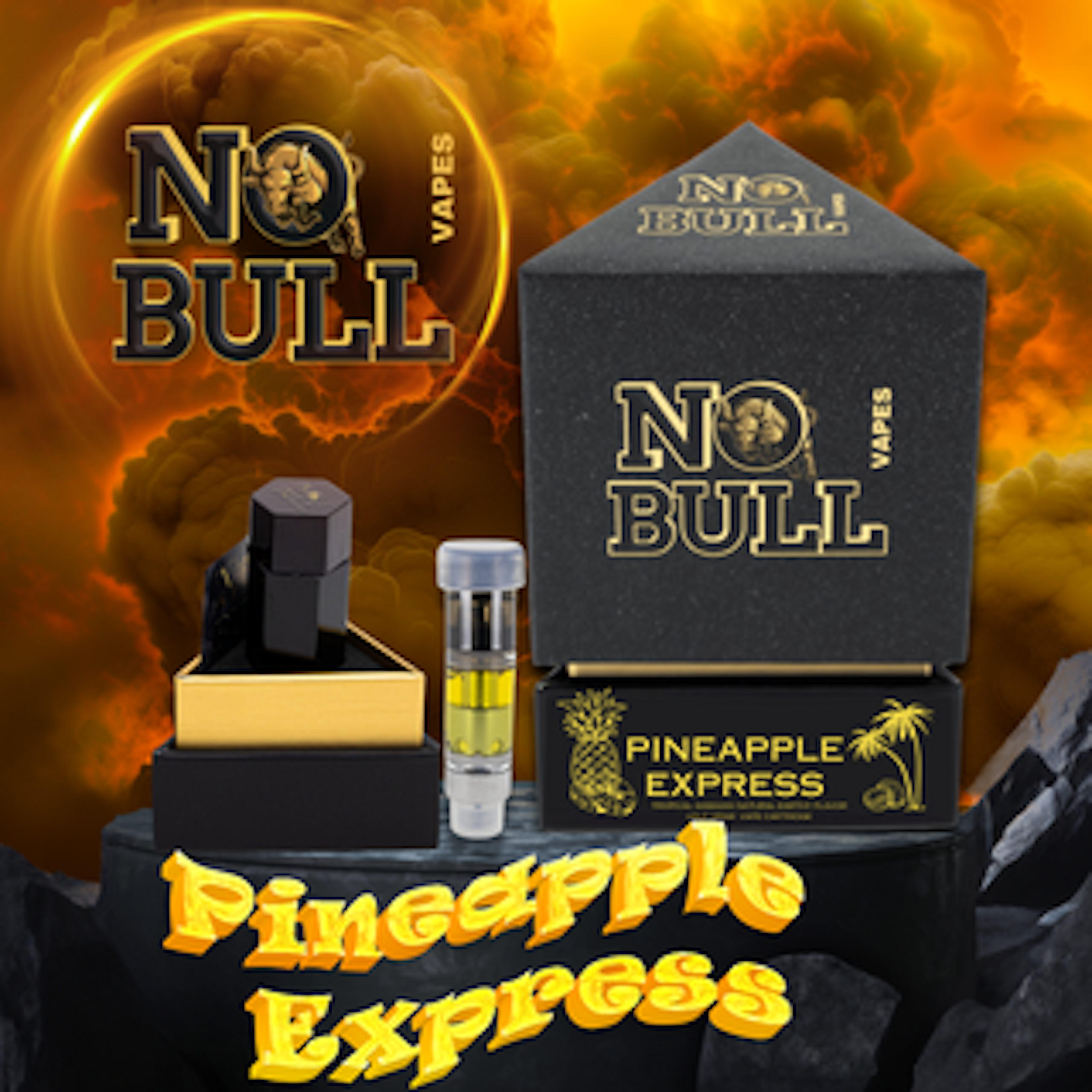 Pineapple Express (H) | No Bull | 0.5g 510 Liquid Diamond Cartridge