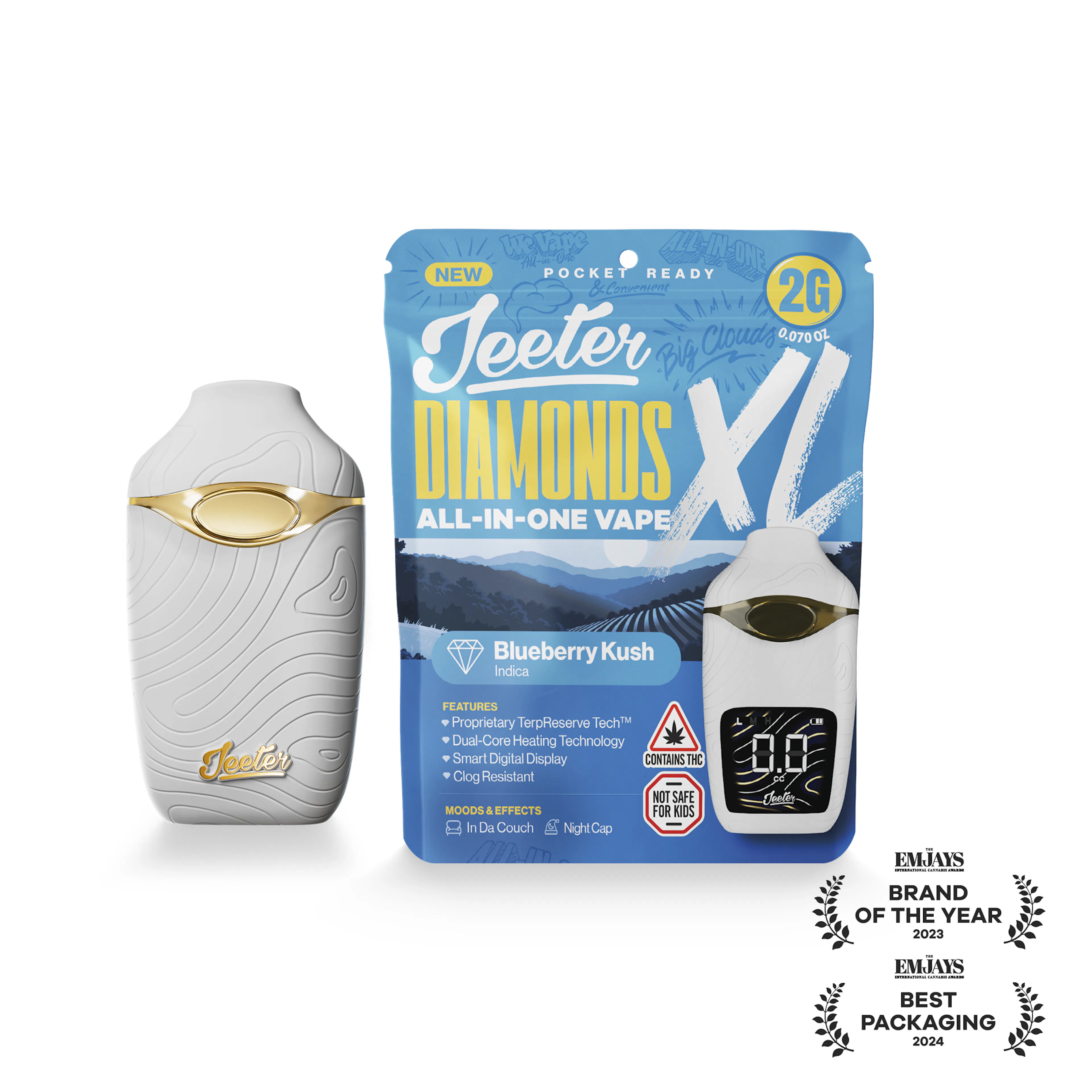 Blueberry Kush (I) | Jeeter XL | 2g Disposable Liquid Diamond Cartridge