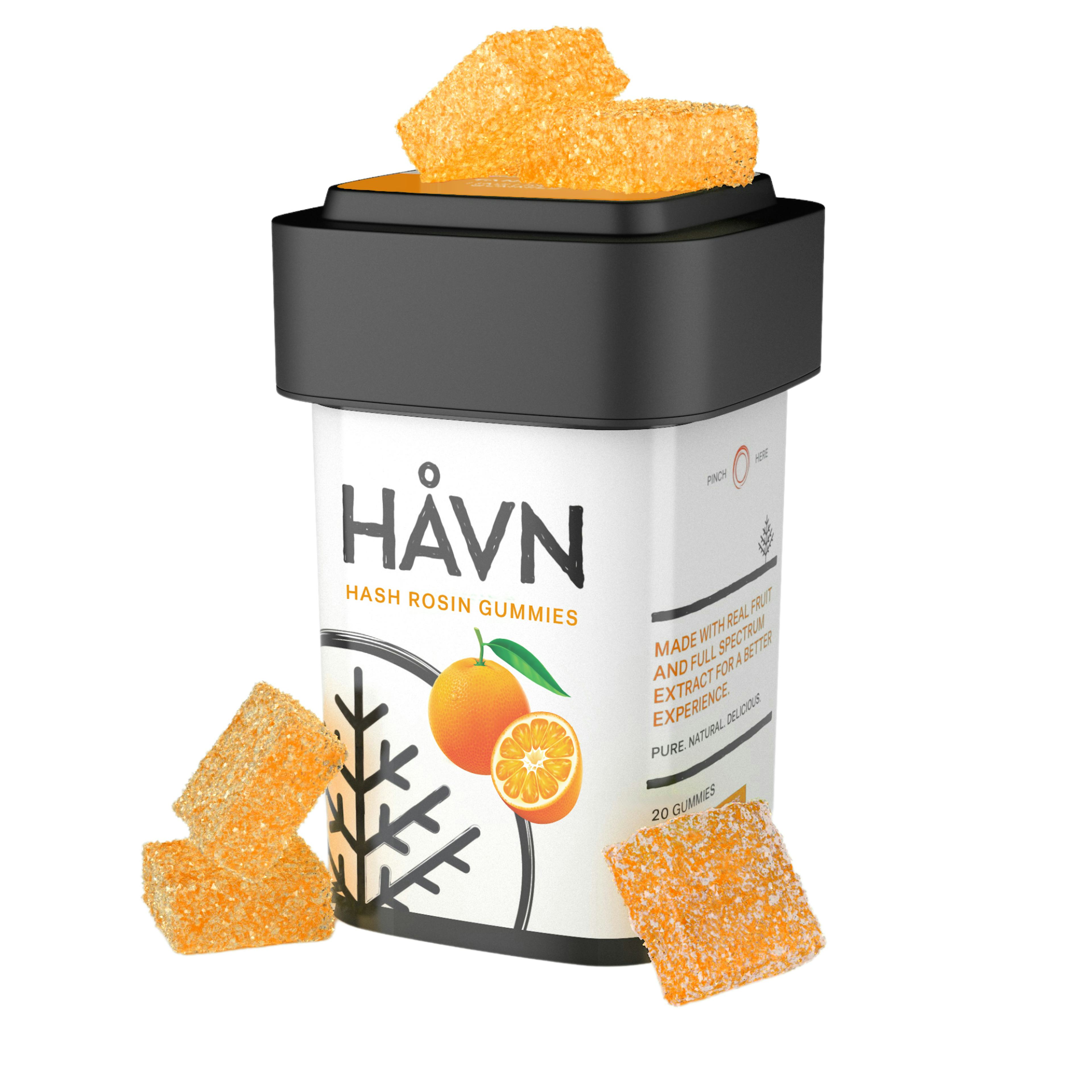 Tangerine | HAVN | 100mg 20pk Hash Rosin Gummies