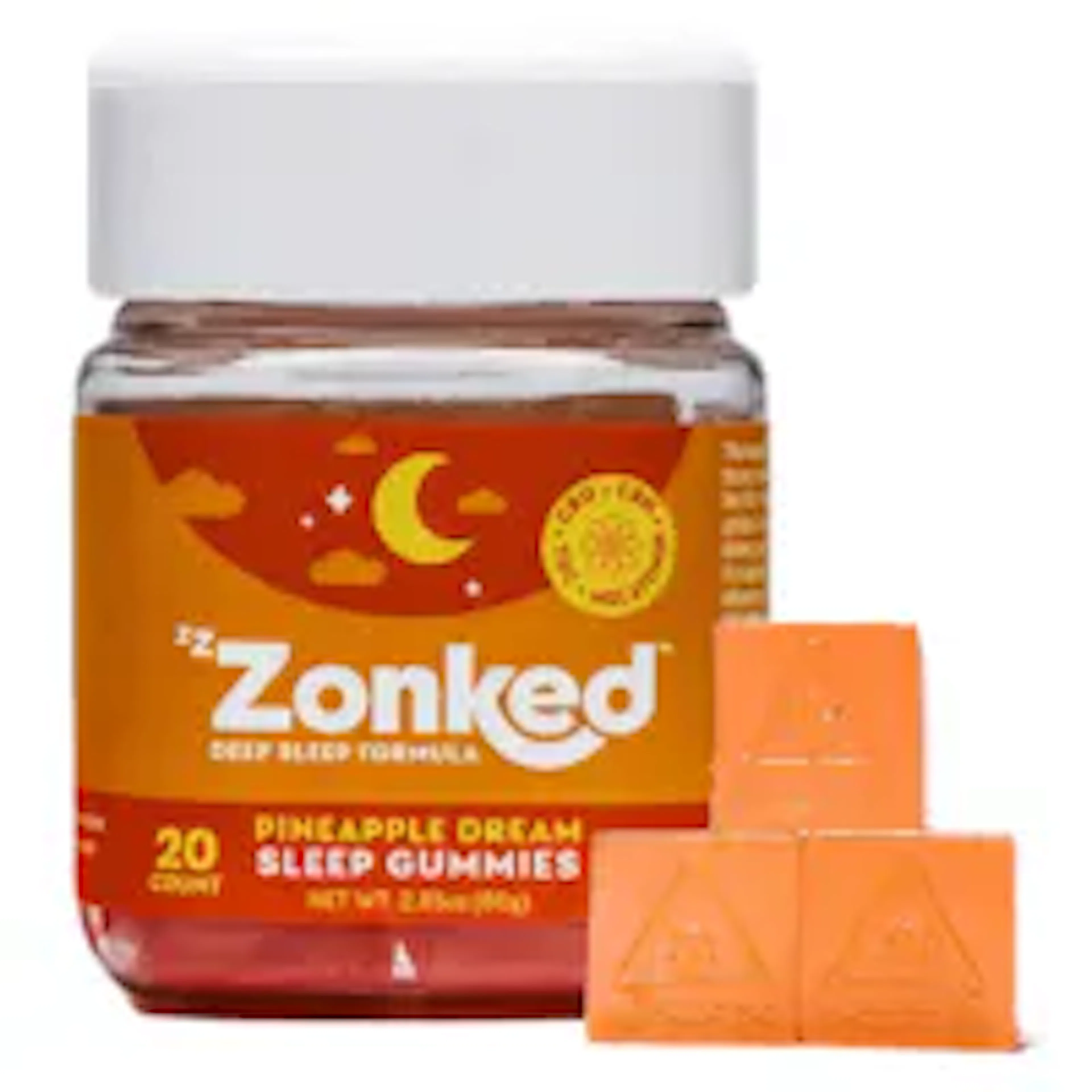 Pineapple Dream THC + CBN + CBD | Zzzonked | 100mg 20pk Gummies