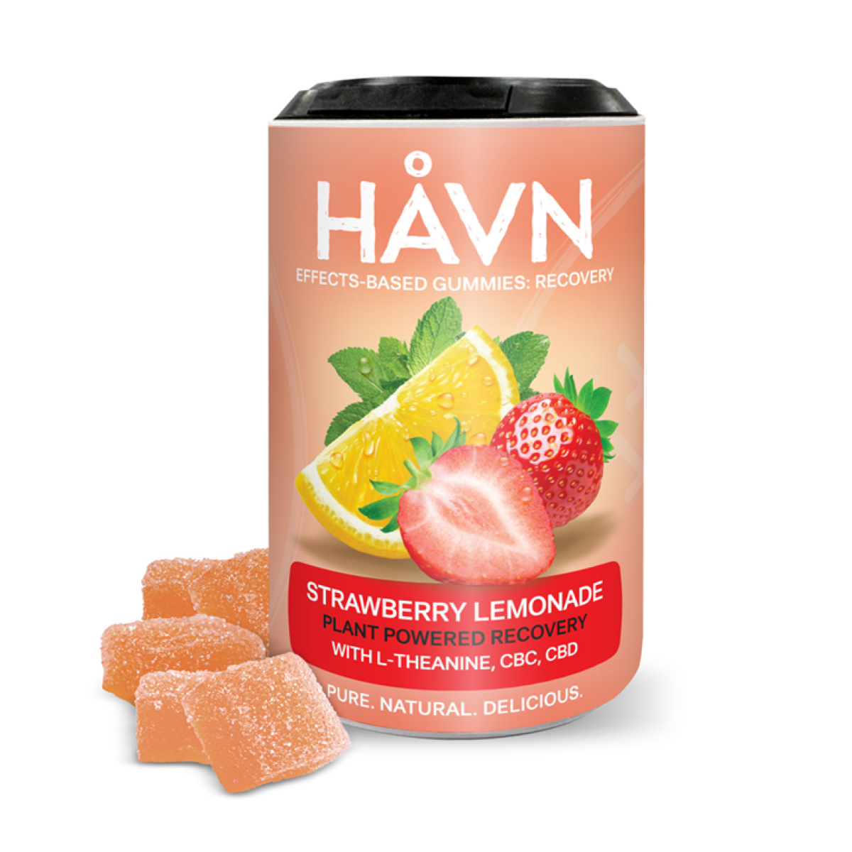 Strawberry Lemonade Recovery 1:1:1 THC:CBD:CBC | HAVN | 100mg 20pk Gummies