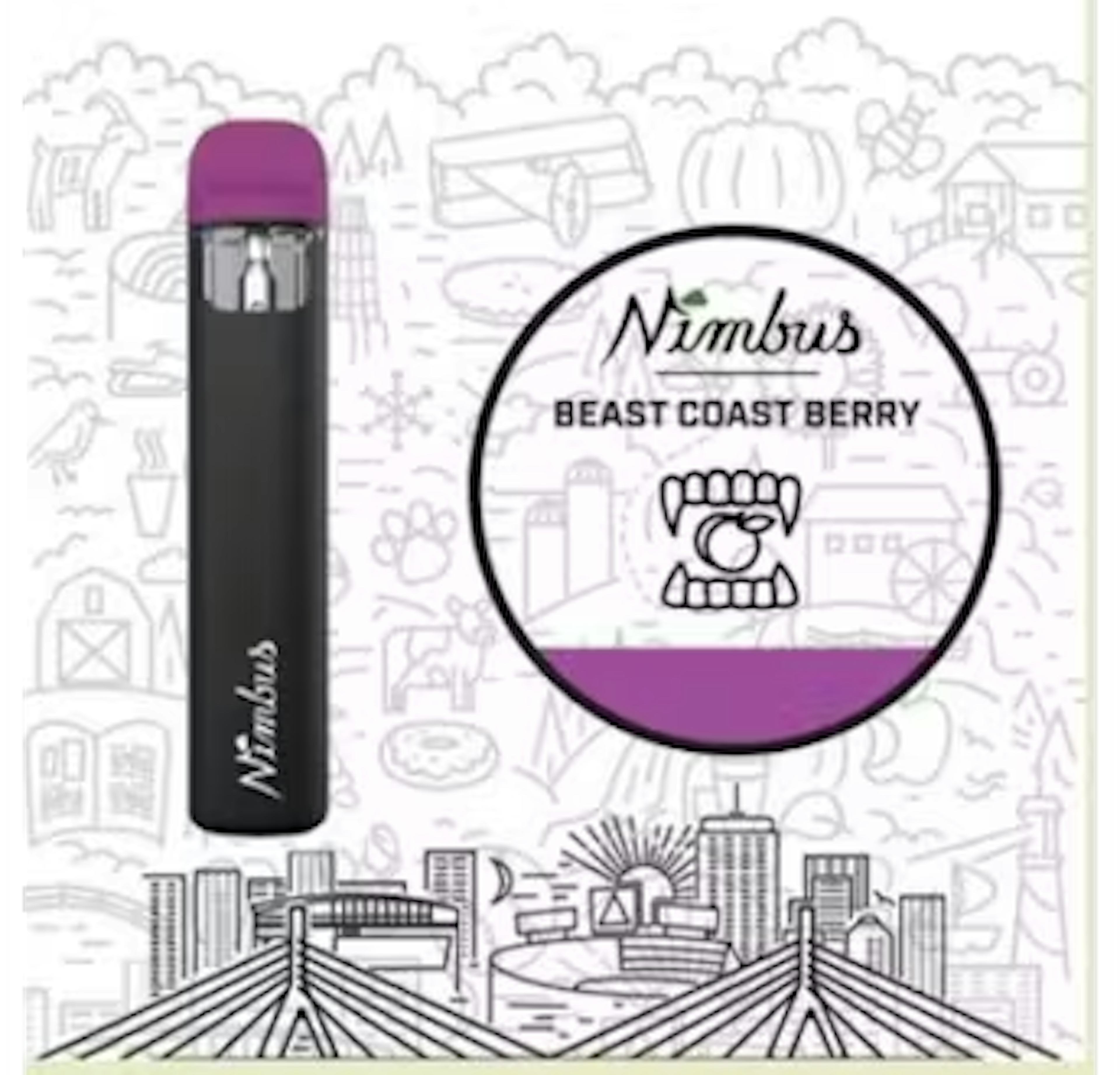 Beast Coast Berry (I) | Nimbus | 1g Disposable Cartridge