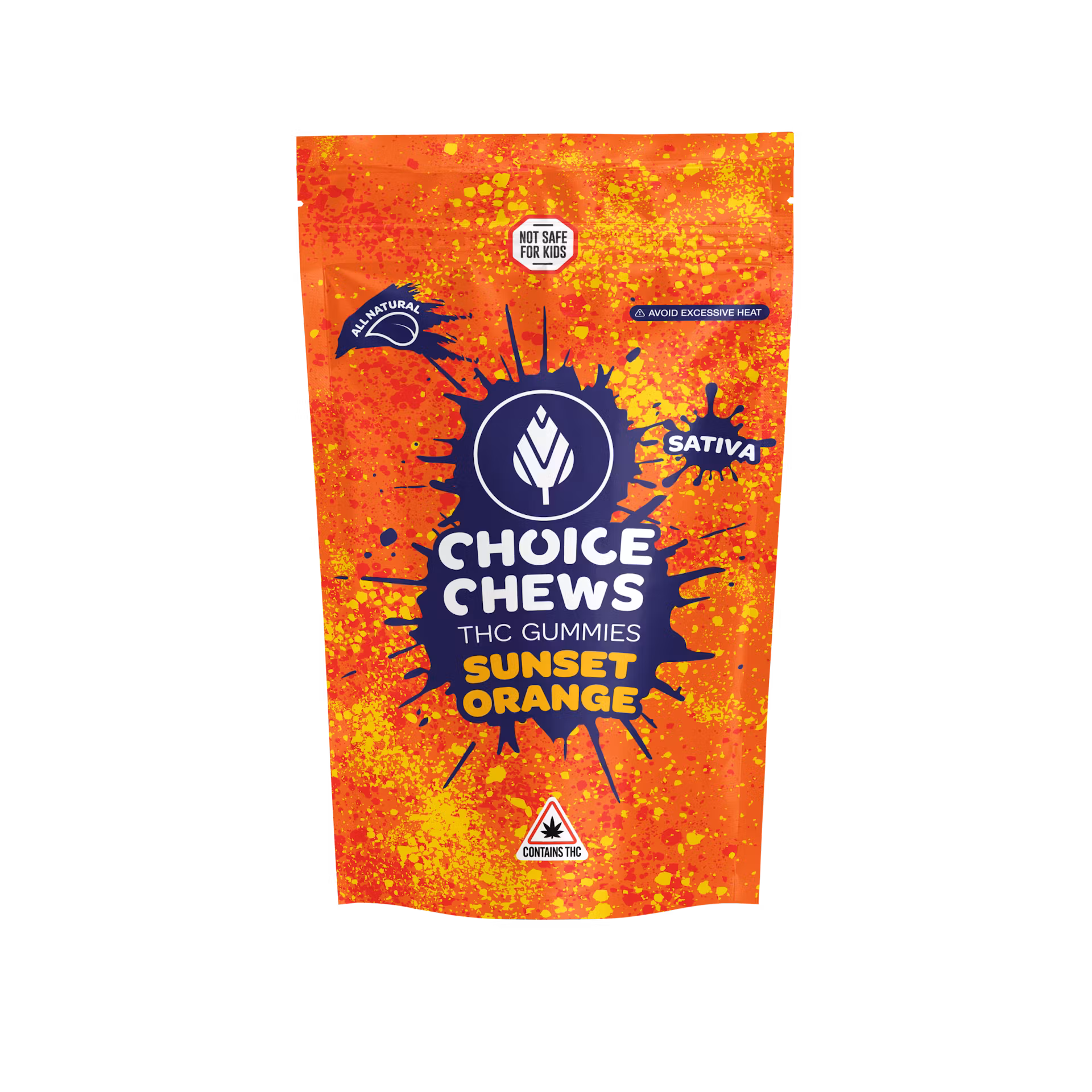 Sunset Orange (S) | Choice Chews | 100mg 20pk Gummies
